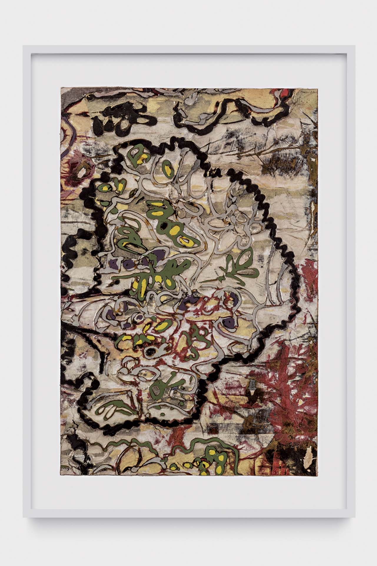 馬克．布拉德福特，《Southern Bronze》，混合媒材， 91.4×61 cm，2024。（攝影／JJYPHOTO， © Mark Bradford Courtesy the artist and Hauser & Wirt…