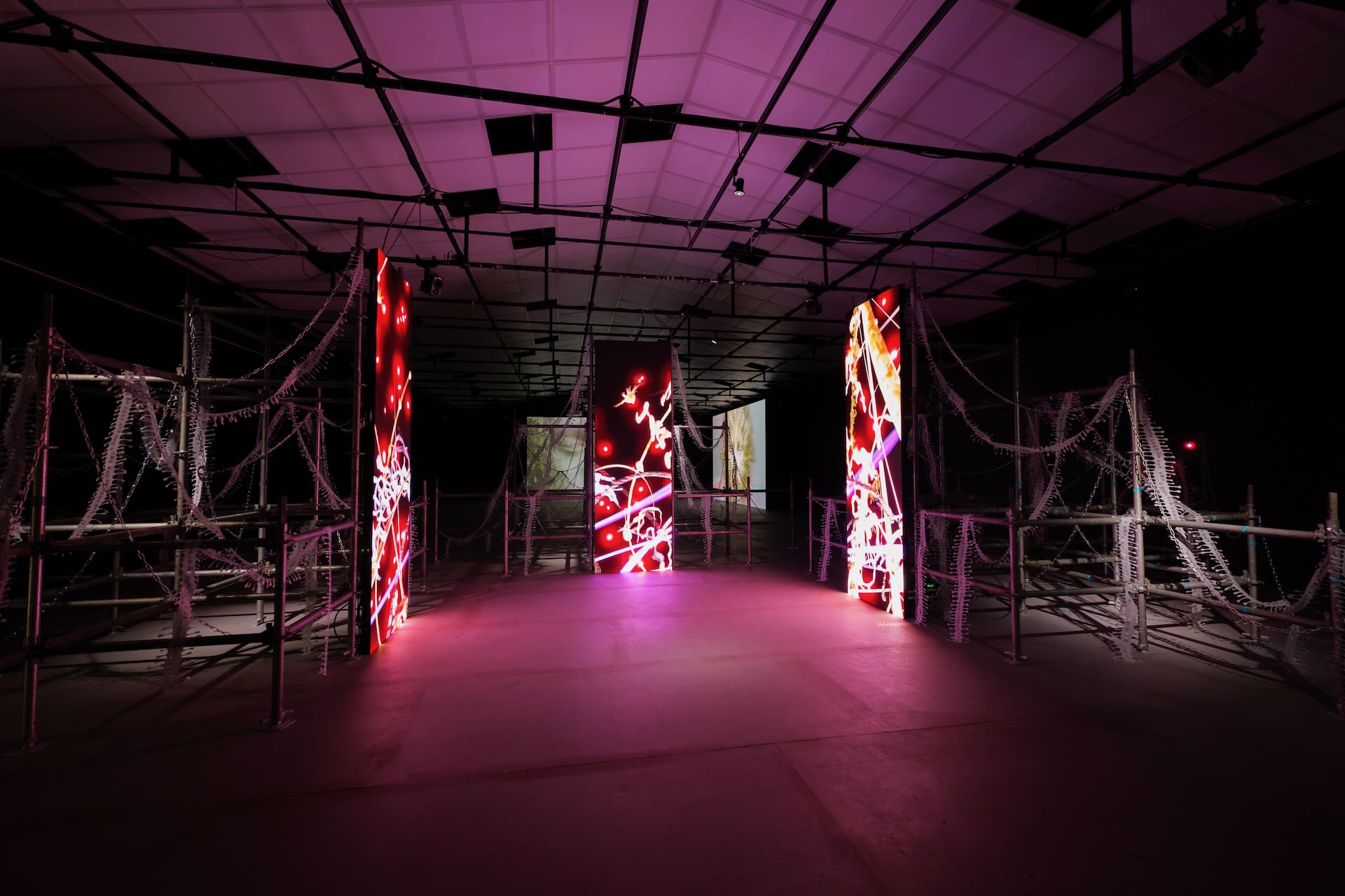 「2024未來媒體藝術節——奇異點」展出現場，圖為亞魯的作品《醃漬室》。圖／C-LAB提供