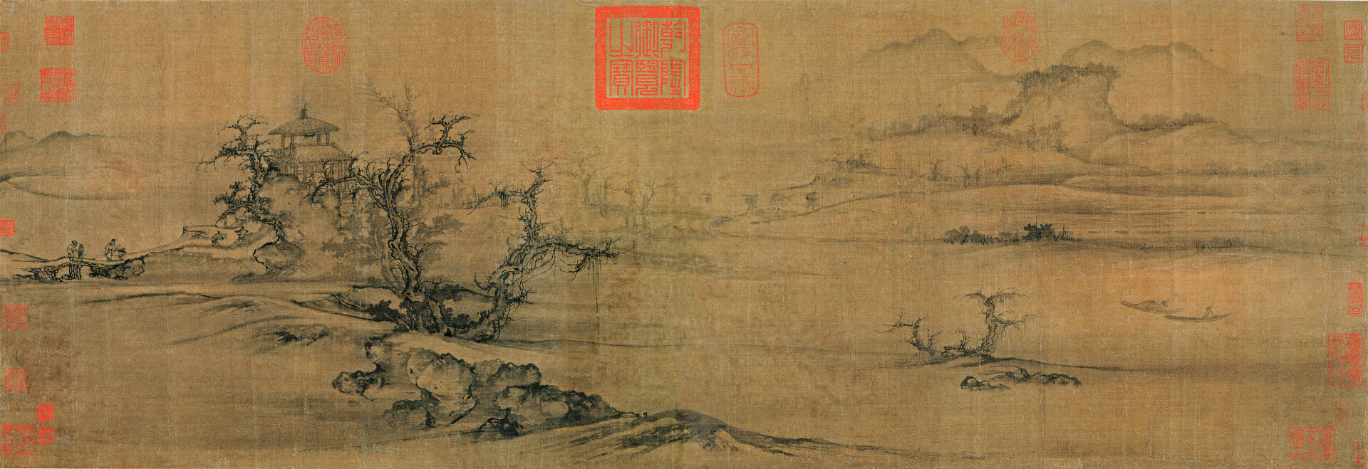 紐約大都會美術館藏郭熙〈樹色平遠圖〉，為唯一郭熙手卷真跡。
