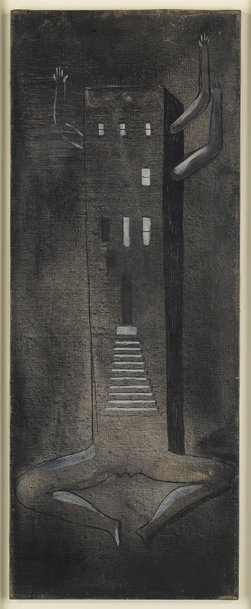 路易絲・布爾喬亞《Femme Maison》，1946-1947，布面油畫、墨，91.4×35.6公分。（攝影／Christopher Burke，© The Easton Foundation/Licensed by JASPAR, To…