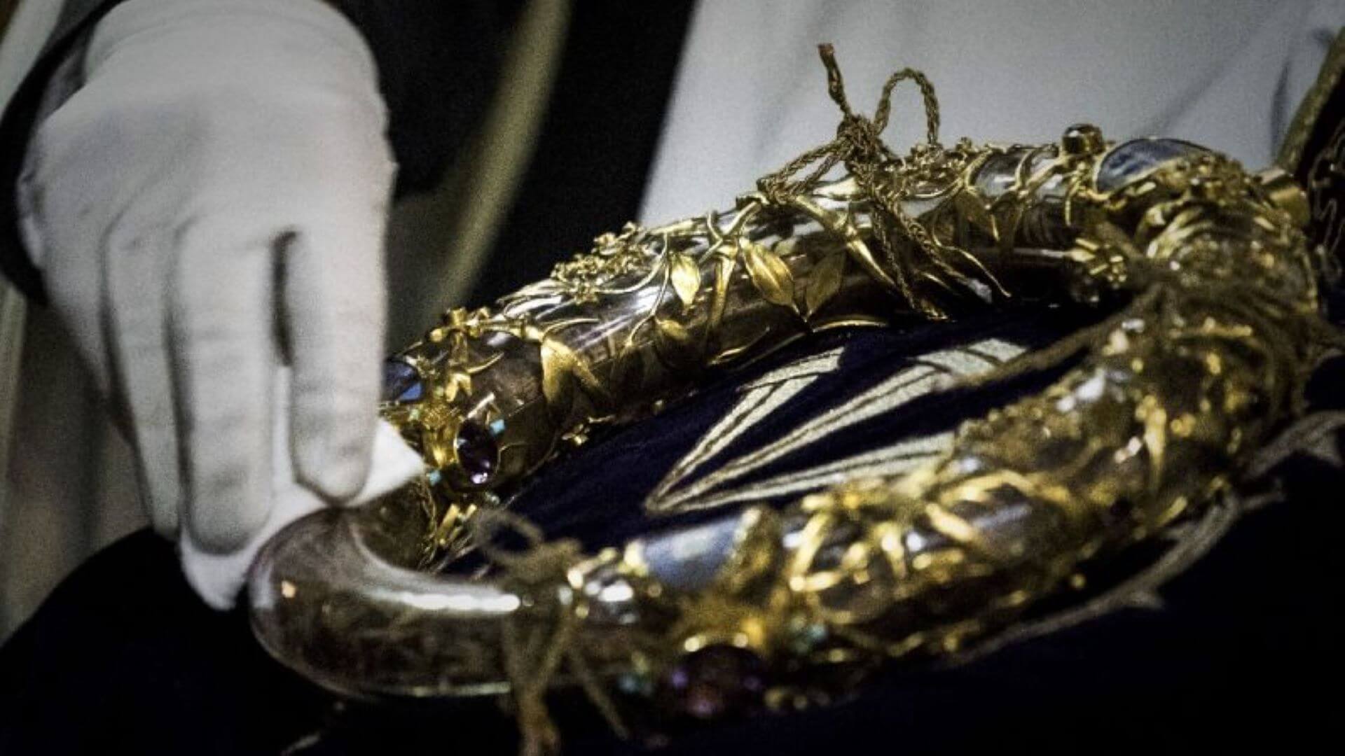 巴黎聖母院所保存的荊棘冠（Crown of Thorns）。（PHILIPPE LOPEZ/AFP/Getty Images）