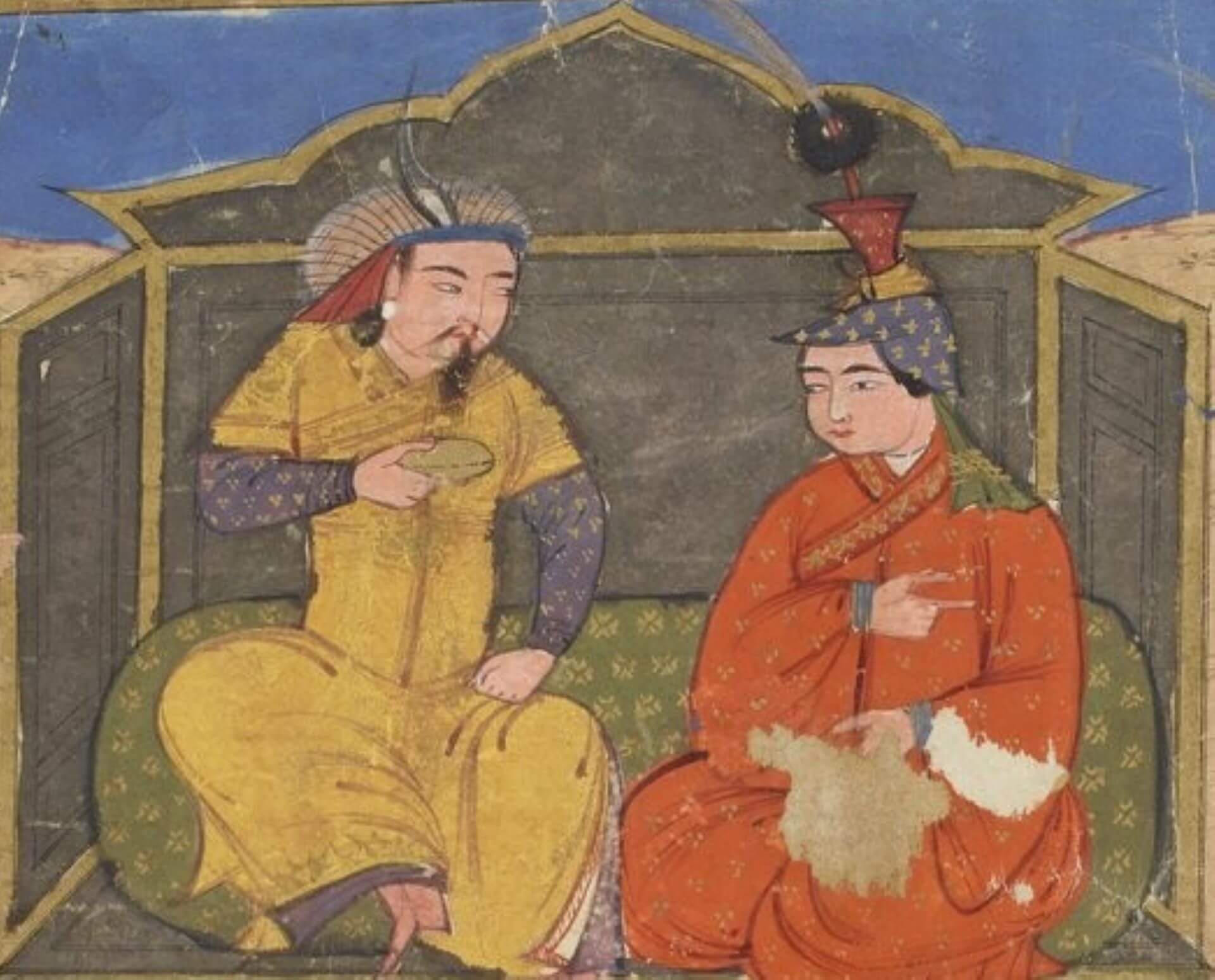 圖1 阿八哈汗與皇后像，約1430年，法國國家圖書館藏。（Public Domain）