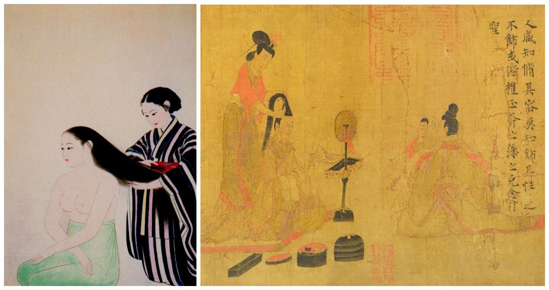 （圖1）1920年代，日本畫家小林古徑受東北帝國大學教授福井利吉郎委託，前往英國臨摹大英博物館典藏傳顧愷之《女史箴圖》（摹本藏於如今的日本東北大學）。臨摹對小林古徑日後的創作有所啟發，如1931年的《髮》，在題材上與大英本《女史箴圖》的段落…