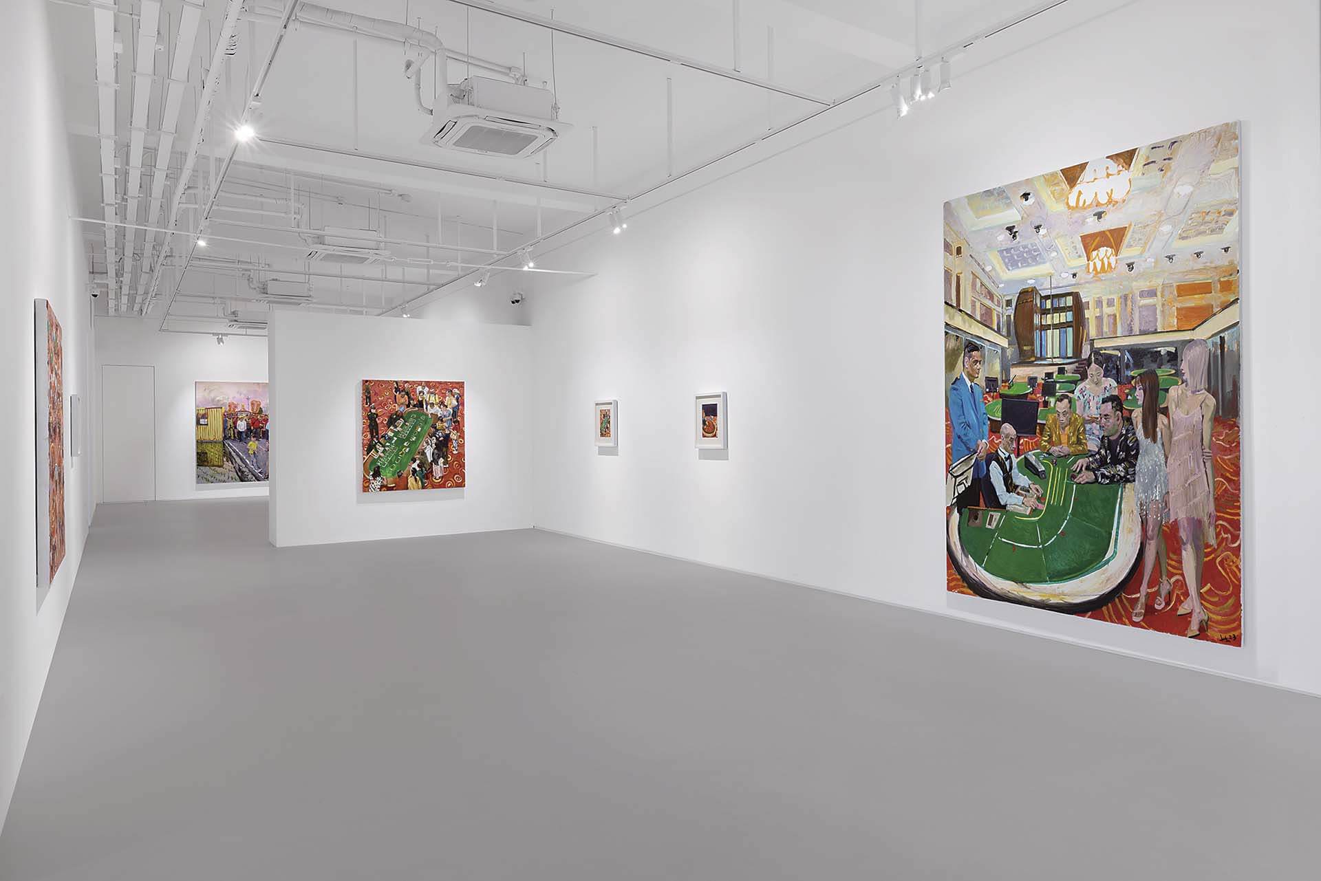 誠品畫廊北京開幕後的首個藝術家個展「劉小東個展」現場。(誠品畫廊提供)