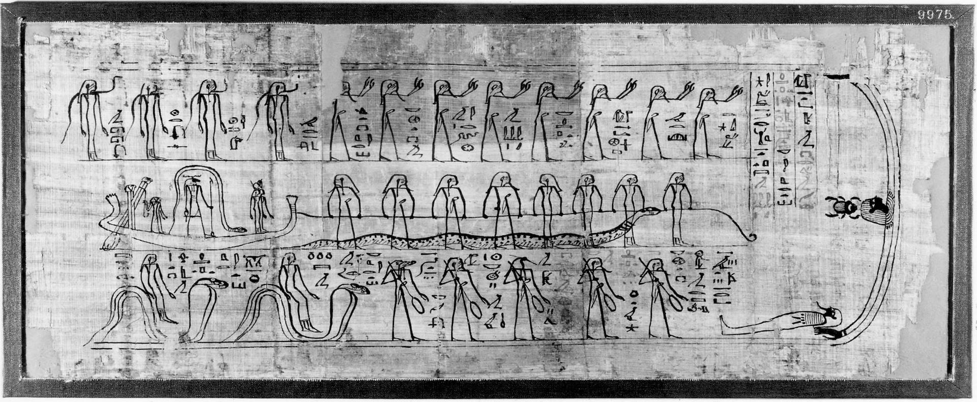埃及，《來世之書》（Amduat），莎草紙，大英博物館藏。（© British Museum）