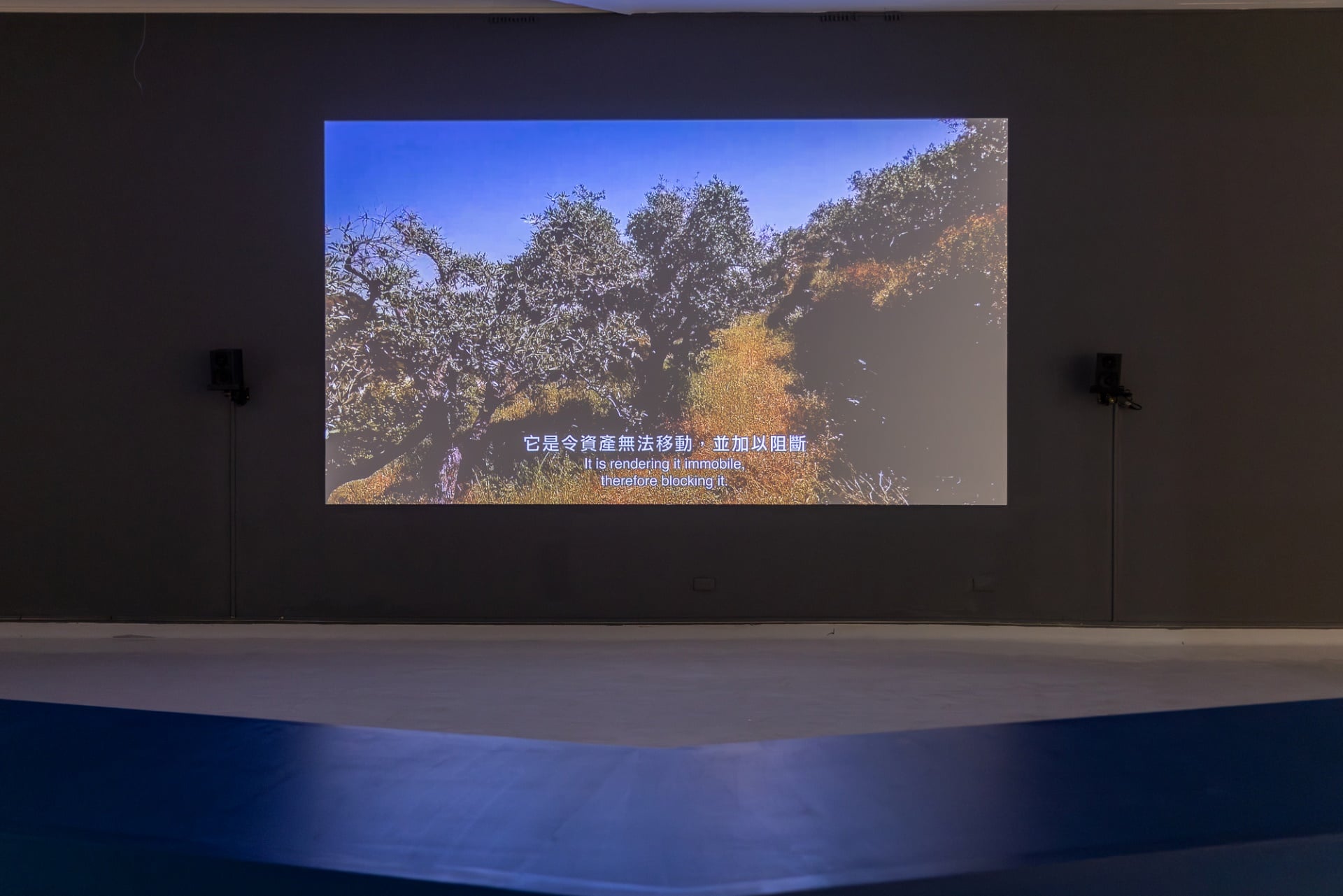 瑪爾瓦．阿爾薩尼奧斯｜誰怕意識形態？第4 部：反打鏡頭 數位錄像、彩色、有聲 35分鐘 2022 藝術家與mor charpentier畫廊作品提供 （圖為展覽現場，2024亞洲藝術雙年展，國立臺灣美術館提供）
