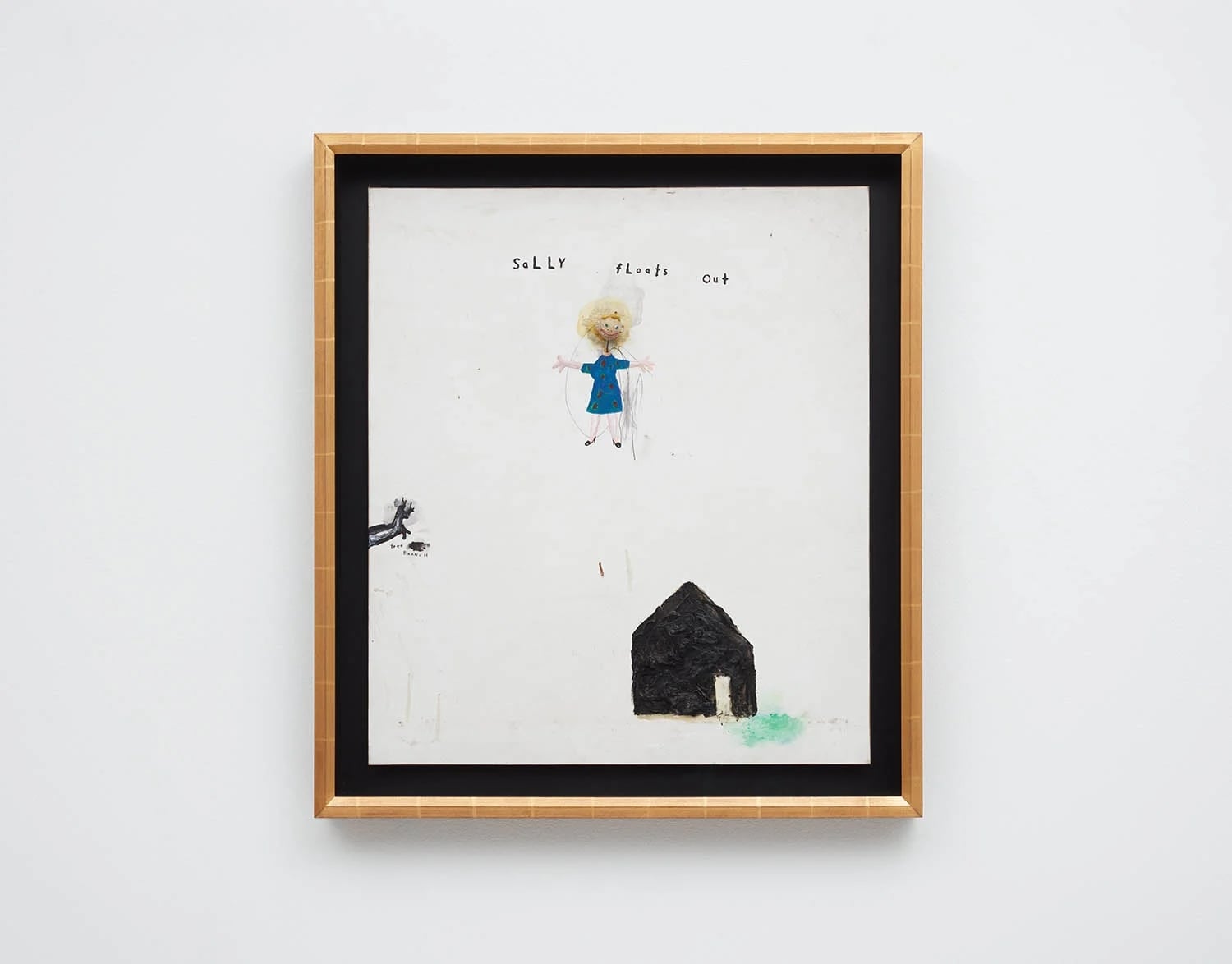 David Lynch《Sally Floats Out 》，Mixed media painting,，68.6 x 78.7 cm，2018。 ©artnet