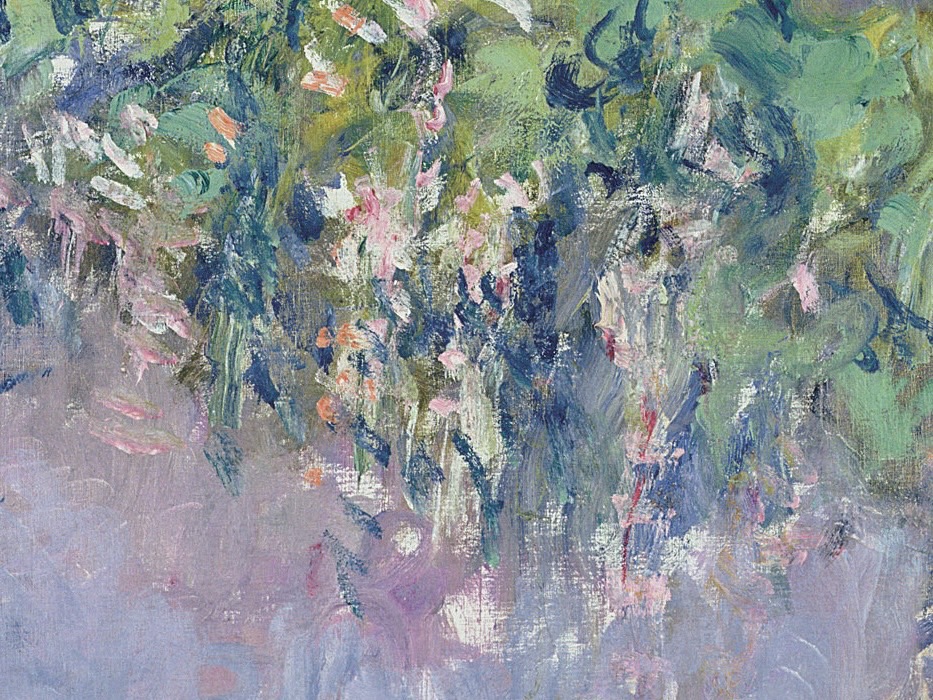 1919-1920年間，莫內《藤》局部，油畫。（© Musée Marmottan Monet&nbsp;）
