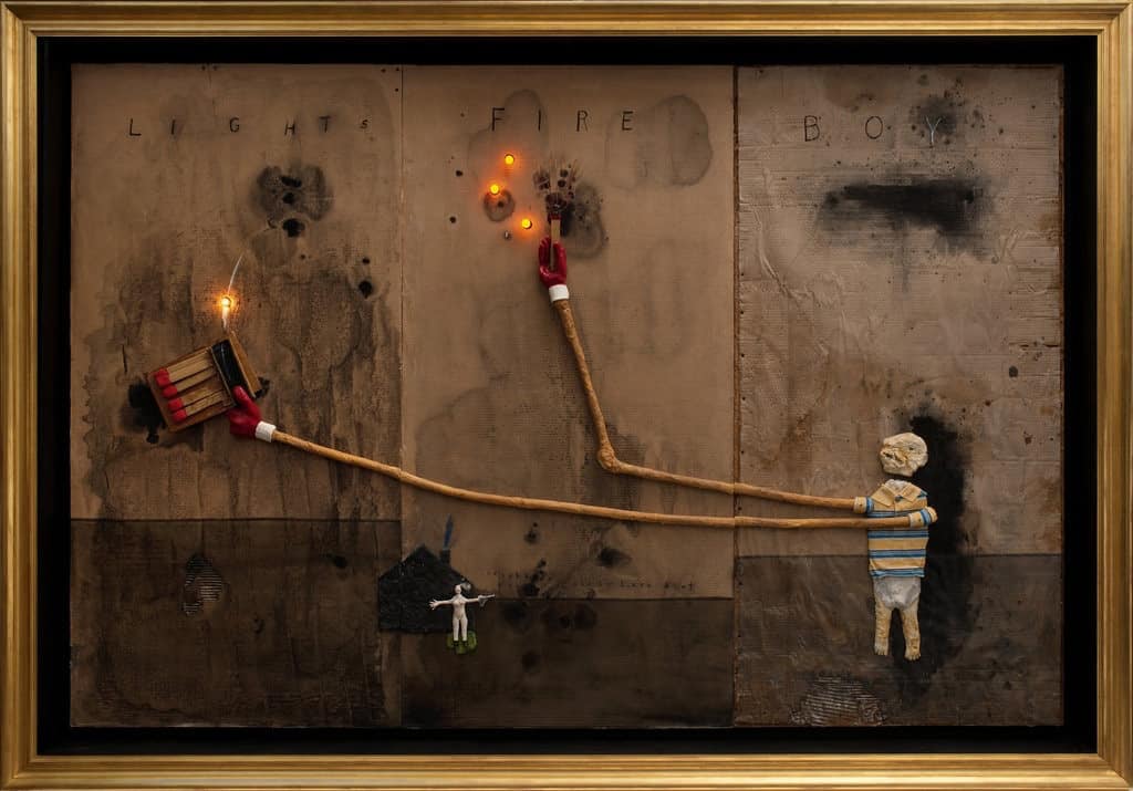David Lynch, Boy Lights Fire, 2010 . Courtesy the artist and Bonnefanten Museum