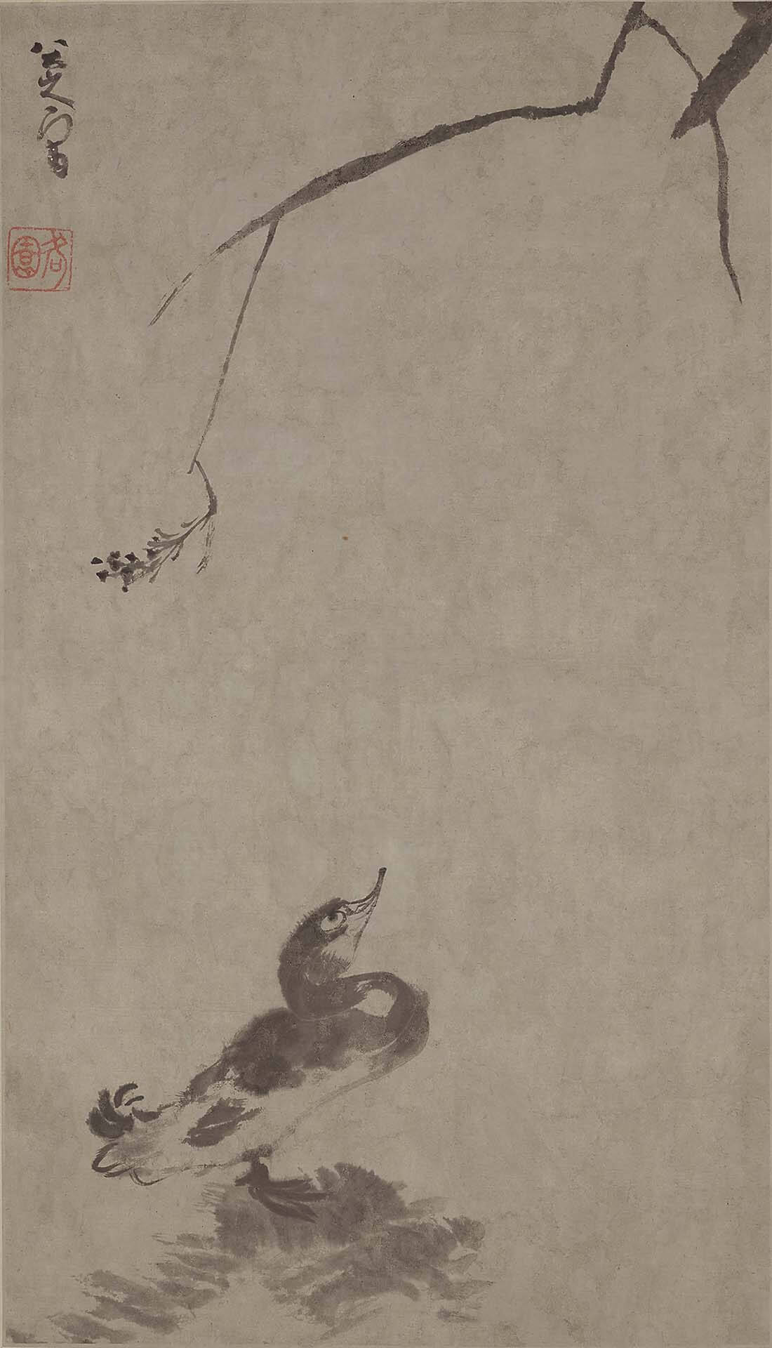 圖6 清 朱耷〈蘆鳧圖〉，73×42公分，虛白齋藏品，香港藝術館藏。