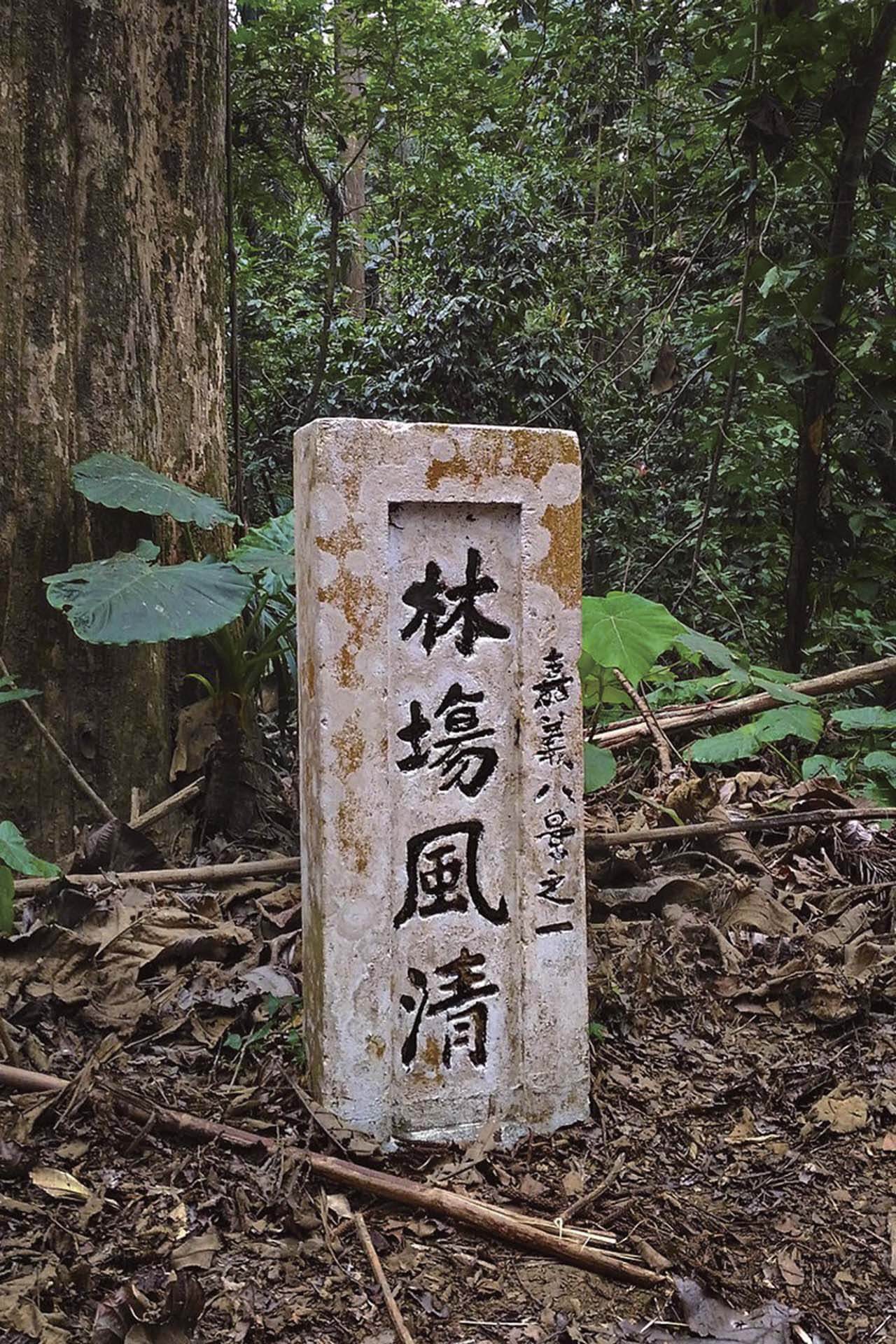 嘉義樹木園內「林場風清」石碑。(攝影/Malcolm Koo,CC BY 4.0)