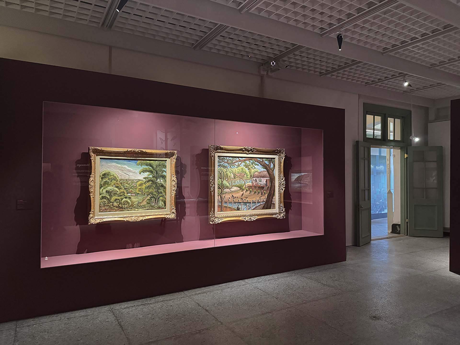 「走揣.咱的所在:陳澄波百三特展」中展出陳澄波《展望諸羅城》(左圖)。(攝影/朱佑霖)