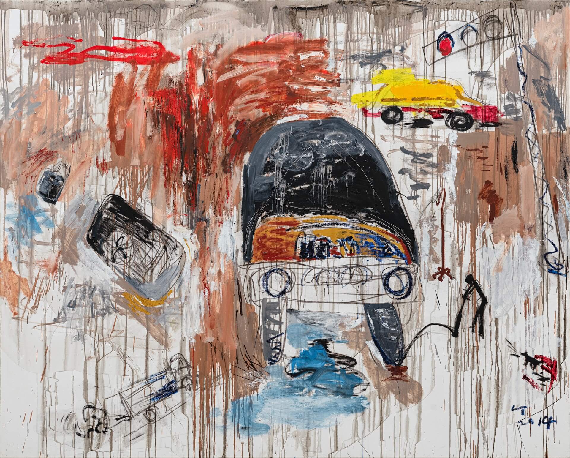 葉竹盛，《萌46》，2014，壓克力、油彩，227×184cm（150F）。（本事藝術提供）