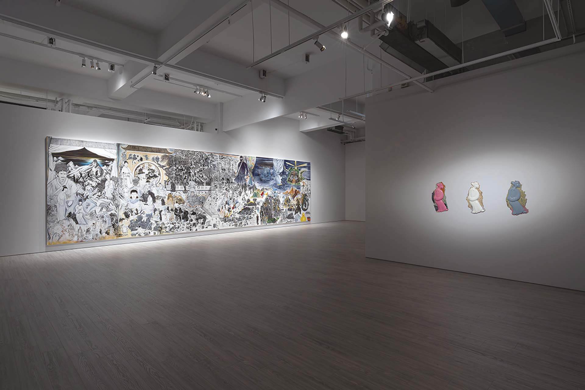 「走自己路的」李明則個展於安卓藝術展出一景。（安卓藝術提供）