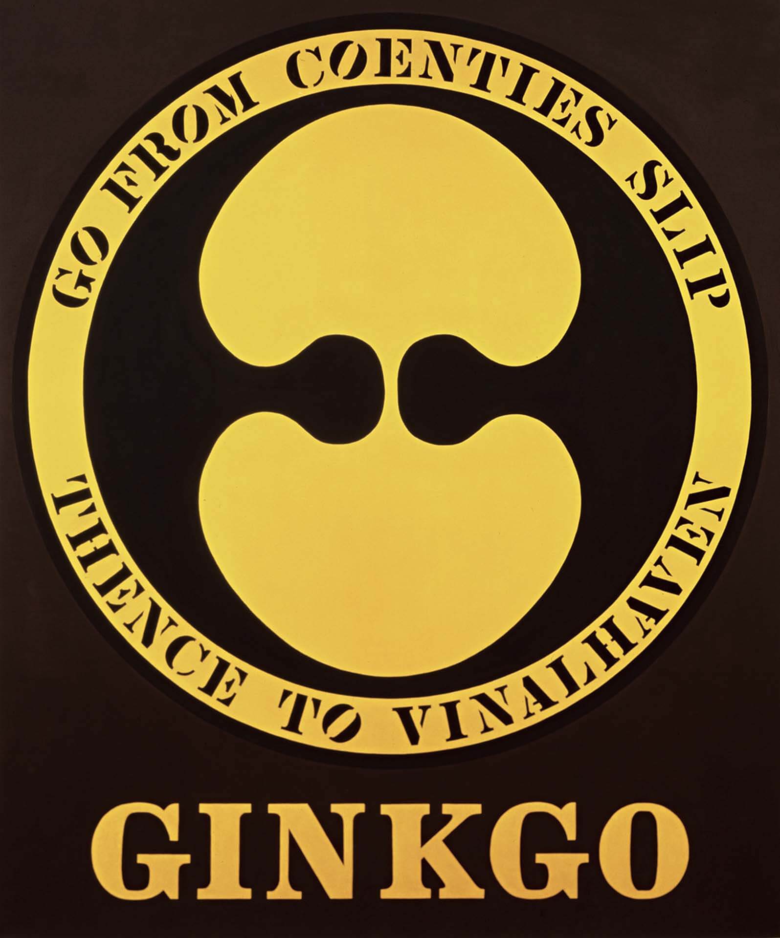 羅伯特.印第安納,《銀杏 Ginkgo》,油彩、畫布,152.4 × 127 cm, 2000,私人收藏。( © Star of Hope Foundation, 美國緬因州維納爾黑文,圖片來源:The Robert Indiana Leg…