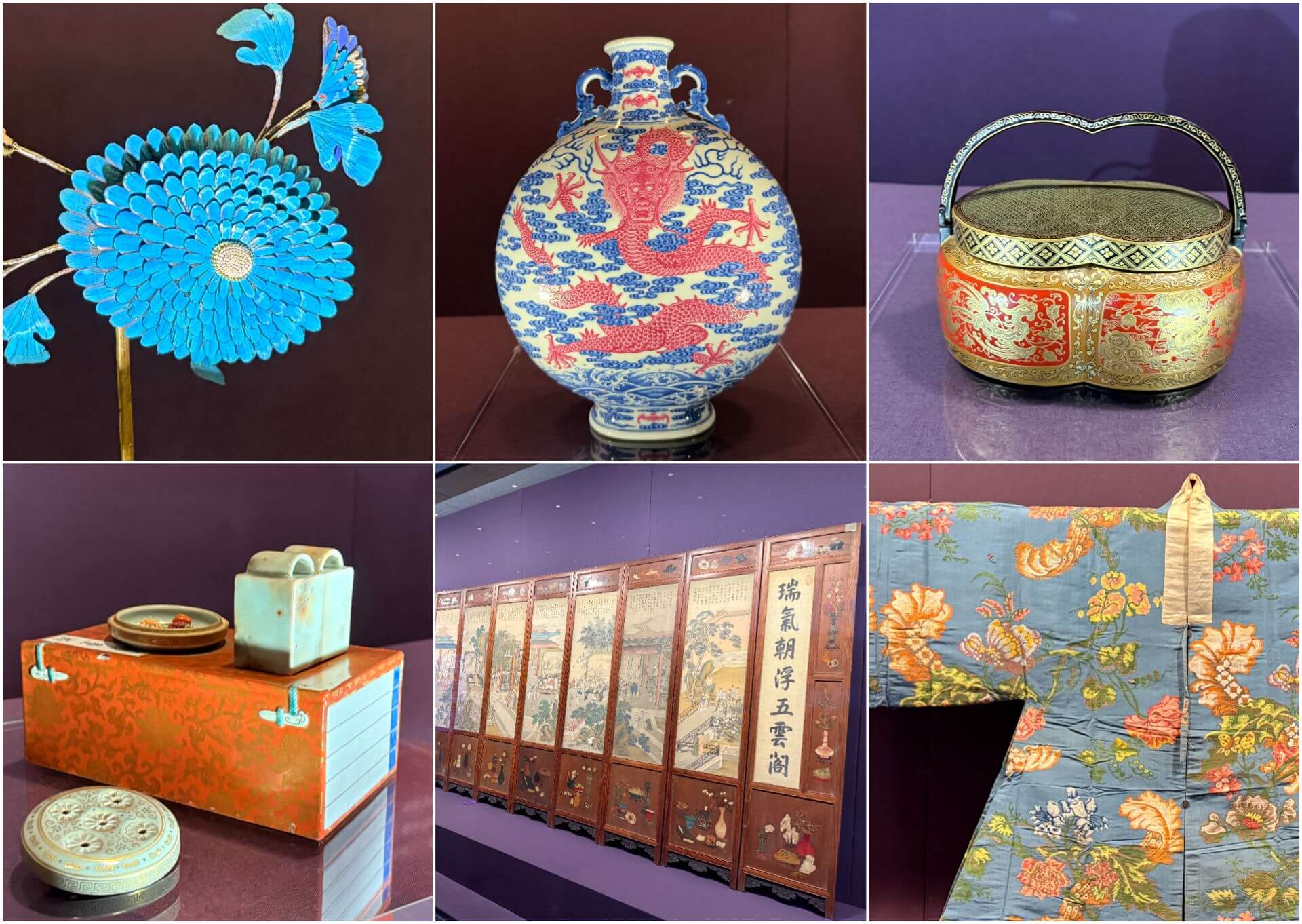 澳門藝術博物館「天下明德——故宮博物院重華宮主題展」展出文物。（攝影／朱佑霖）