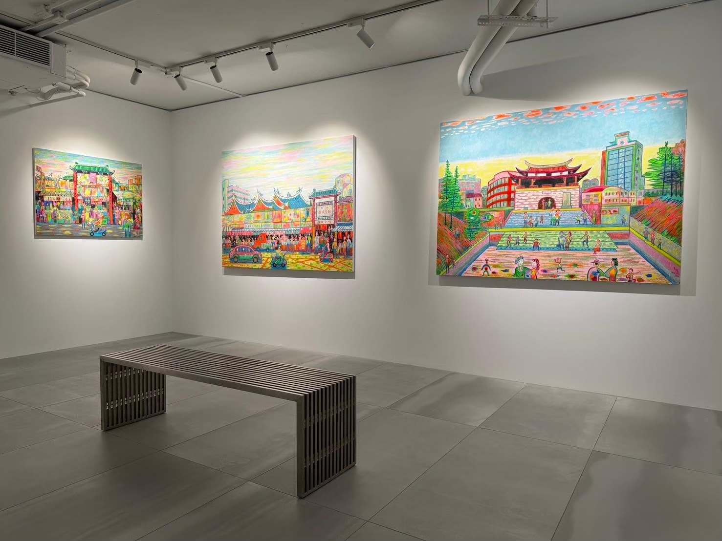 「春傷花痕雲山水」2024 黃志超個展。(藝星藝術中心提供)