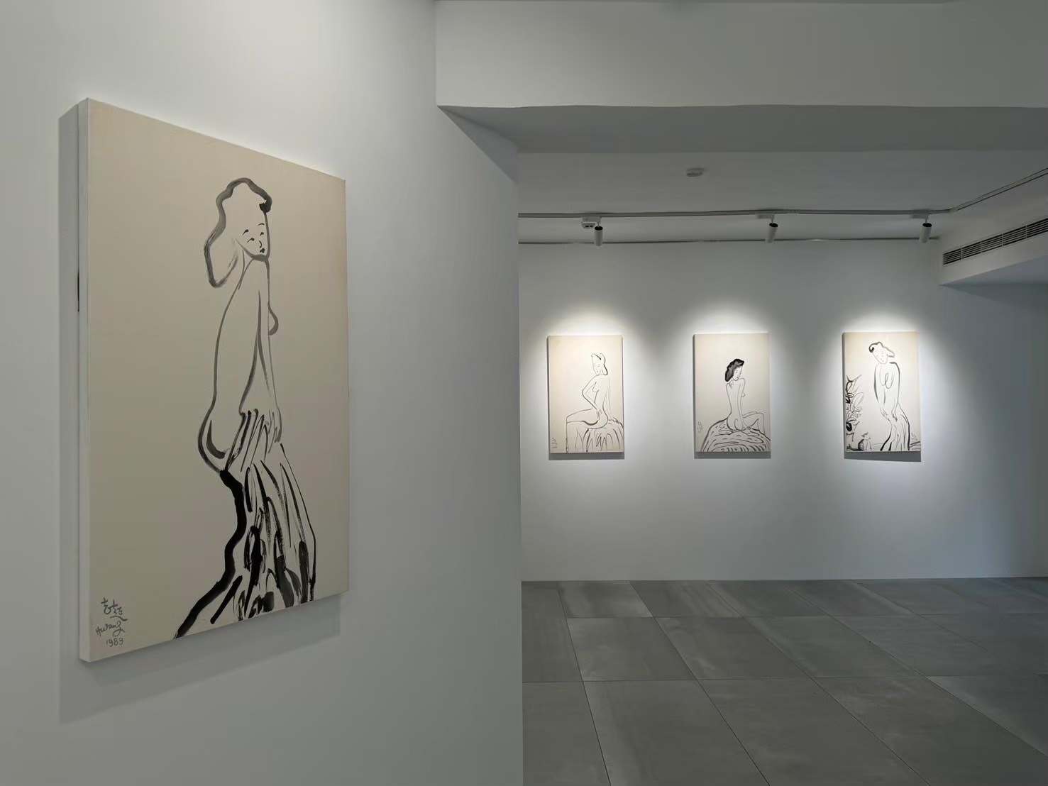 「春傷花痕雲山水」2024 黃志超個展。(藝星藝術中心提供)