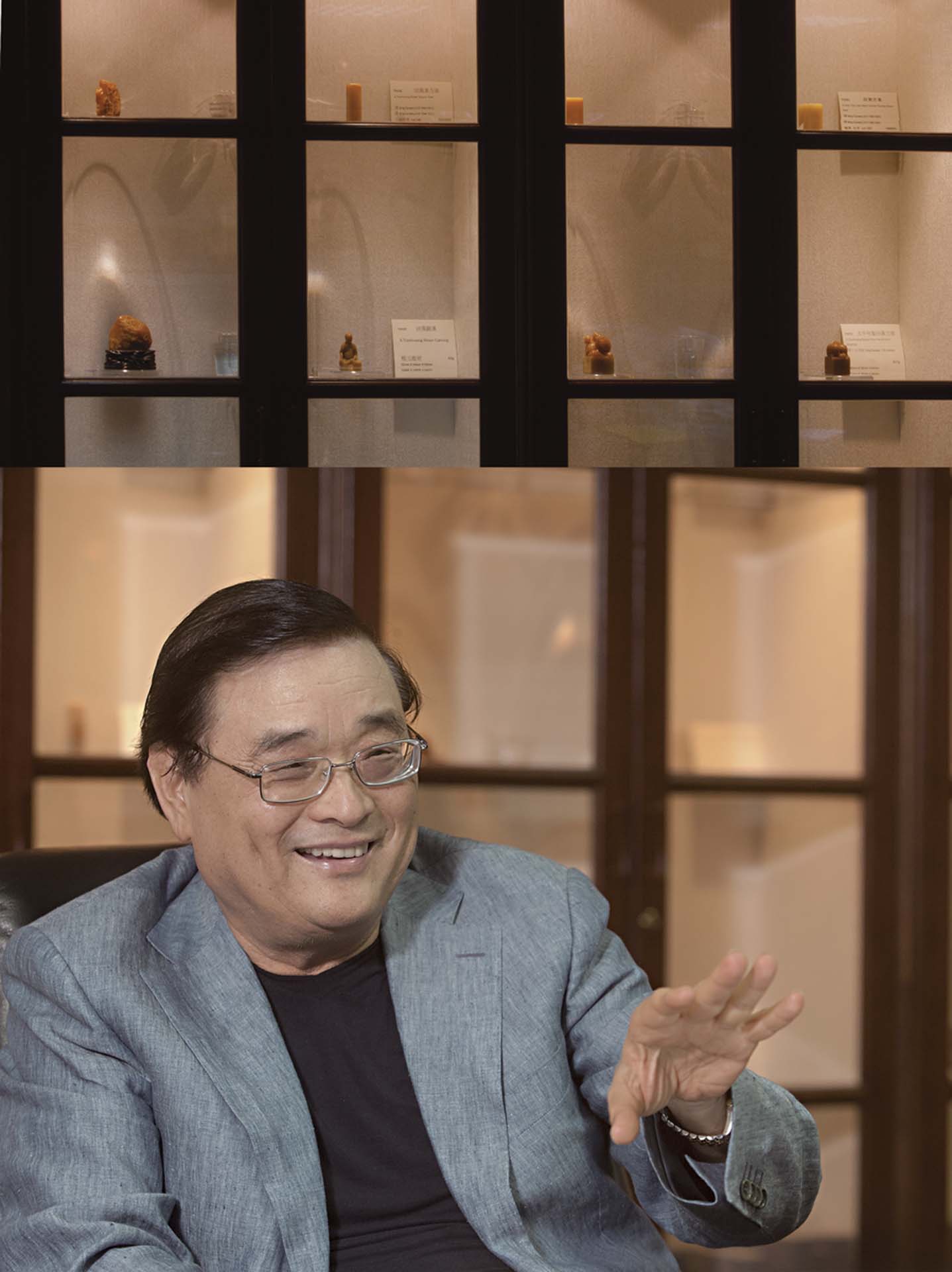 清翫雅集理事長潘文華，徜徉於藝術收藏的退休生活，清雅受用其樂融融。攝影／林煒凱