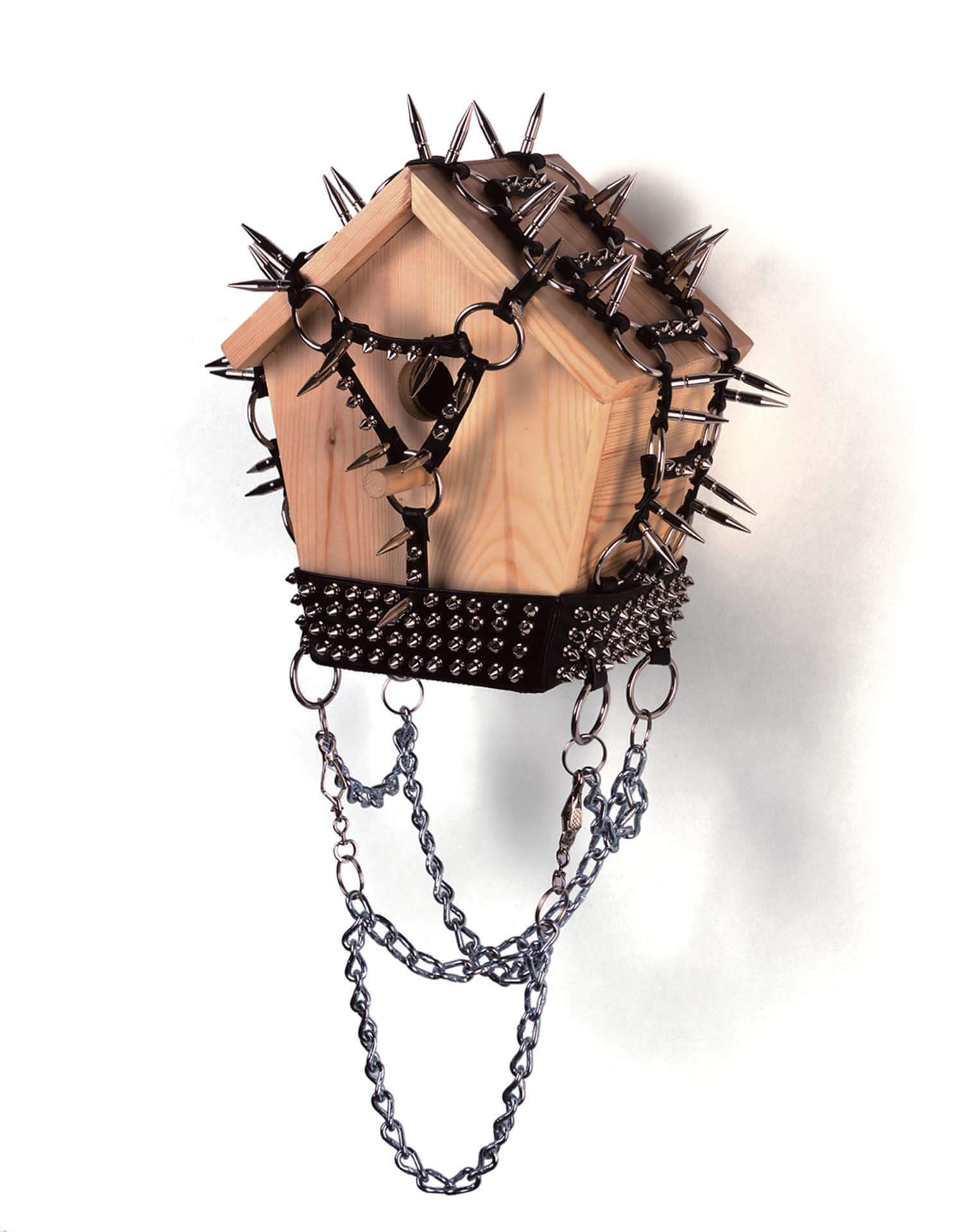 溫．德爾維，《鳥屋》，複合媒材，34×29×21cm，1997。（Studio Wim Delvoye 提供）