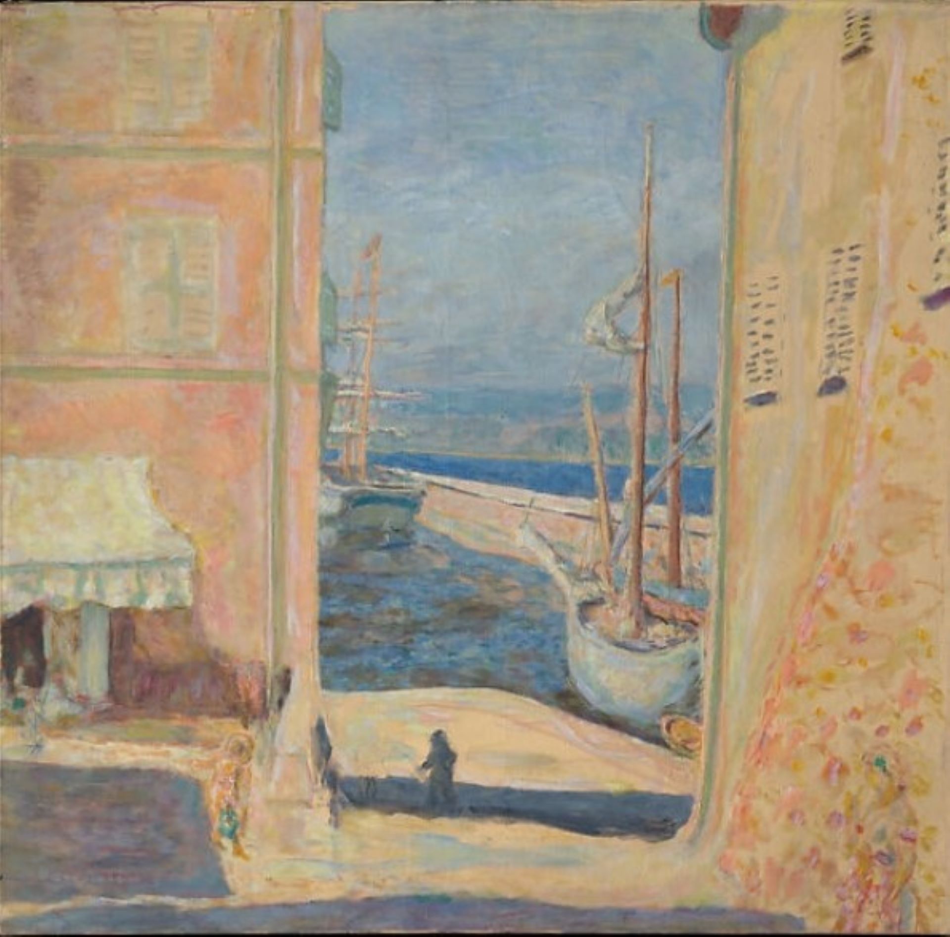 皮耶・波納爾《聖特羅佩舊港風景》（View of The Old Port, Saint-Tropez），1911，油彩、畫布，84.1×86.4，斯科菲爾德．泰耶遺贈，大都會藝術博物館藏。（© The Metropolitan Museu…