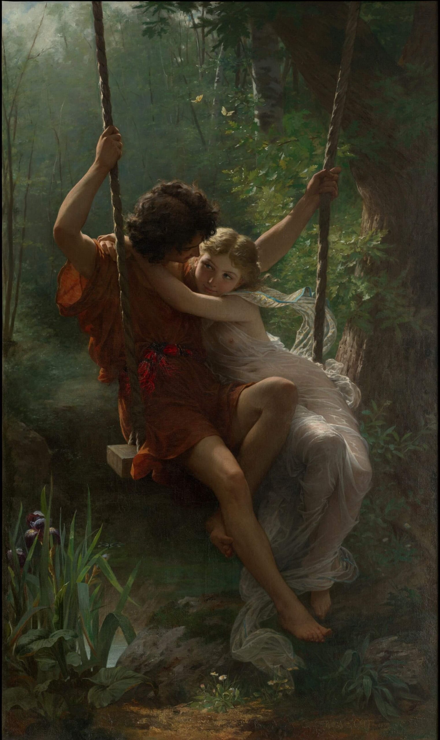 皮埃爾．奧古斯特．寇特《春日》（Springtime），1873，油彩畫布，213.4×127公分，史蒂文與亞歷山卓拉・柯恩捐贈，大都會藝術博物館藏。（© The Metropolitan Museum of Art，時藝多媒體提供）