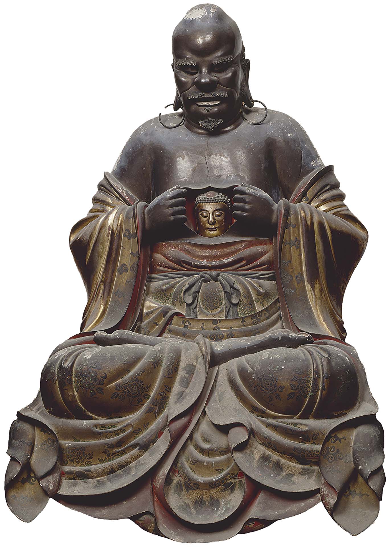 圖15 江戶時代 范道生寬文四年（1664）作〈十八羅漢坐像之一．羅怙羅尊者像〉，像高105公分，京都萬福寺藏。全期展出。