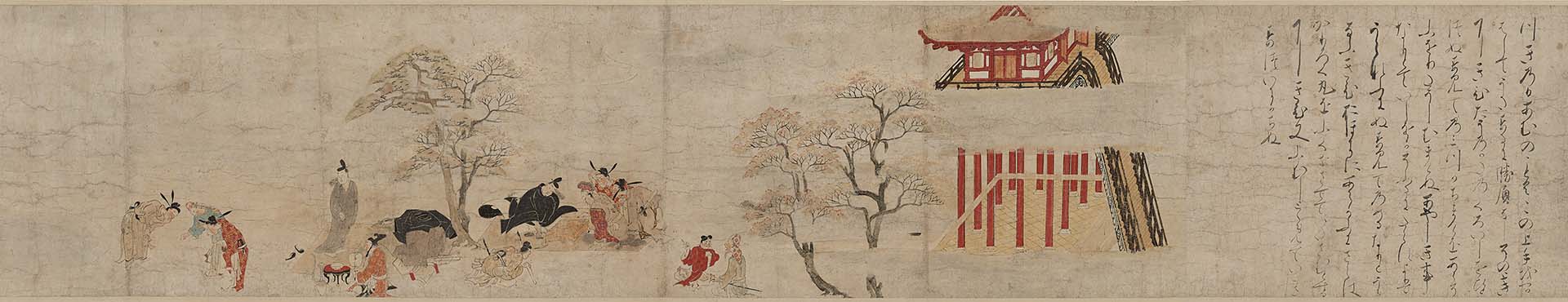 圖16 平安時代12世紀〈吉備大臣入唐繪卷〉，圖為局部，長32公分，寬599.7公分，美國波士頓美術館藏。全期展出。Museum of Fine Arts, Boston. Museum purchase with funds by exc…