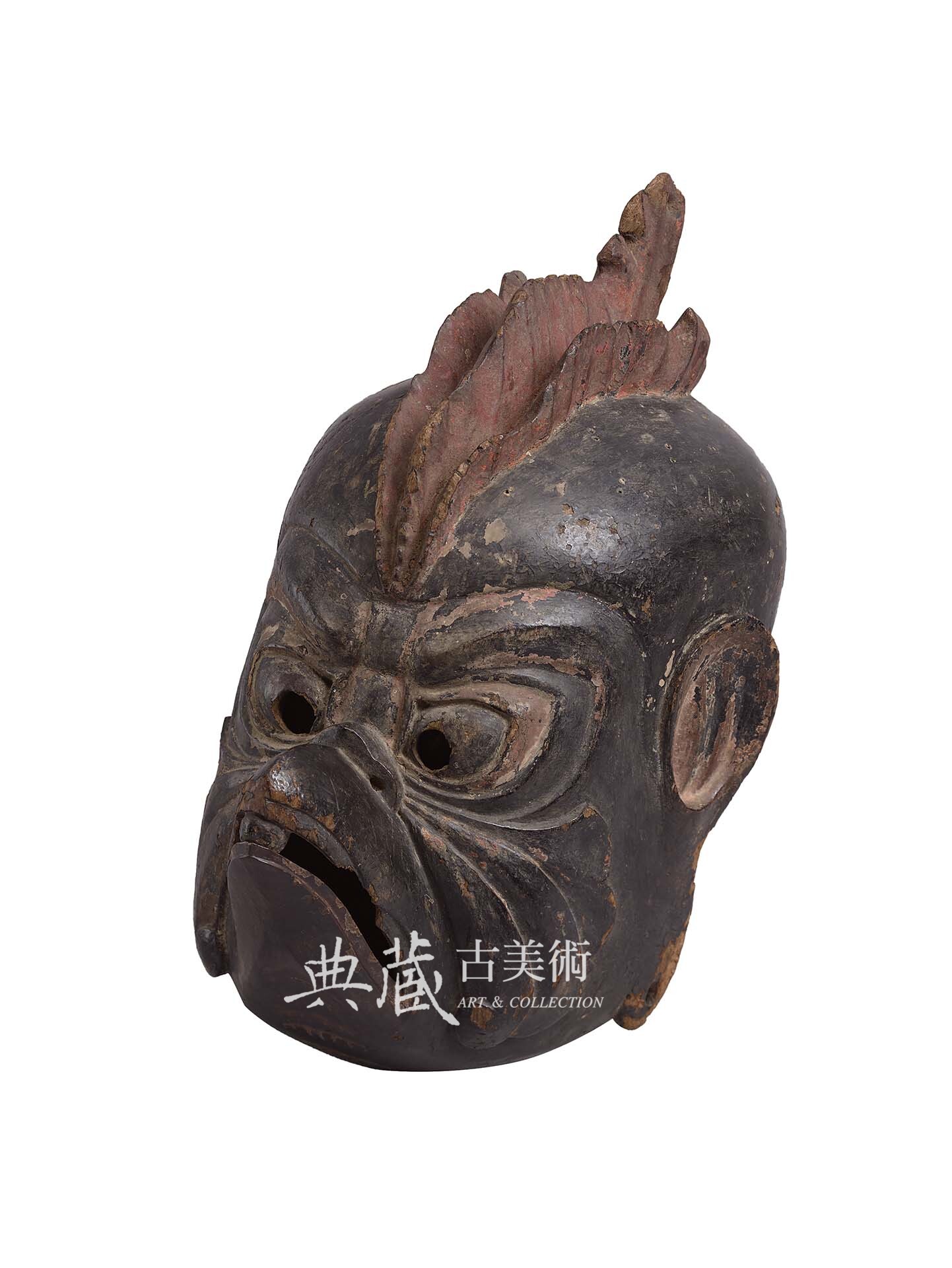 圖6 重要文化財 奈良時代8世紀〈伎樂面．迦樓羅〉，長37.6公分、寬23.2公分，京都國立博物館藏。全期展出。