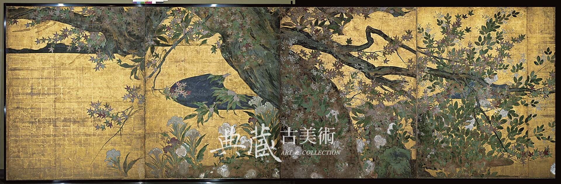 圖3 國寶 桃山時代1592年左右 長谷川等伯《楓圖》，京都智積院藏。5月13日至6月1日展出。