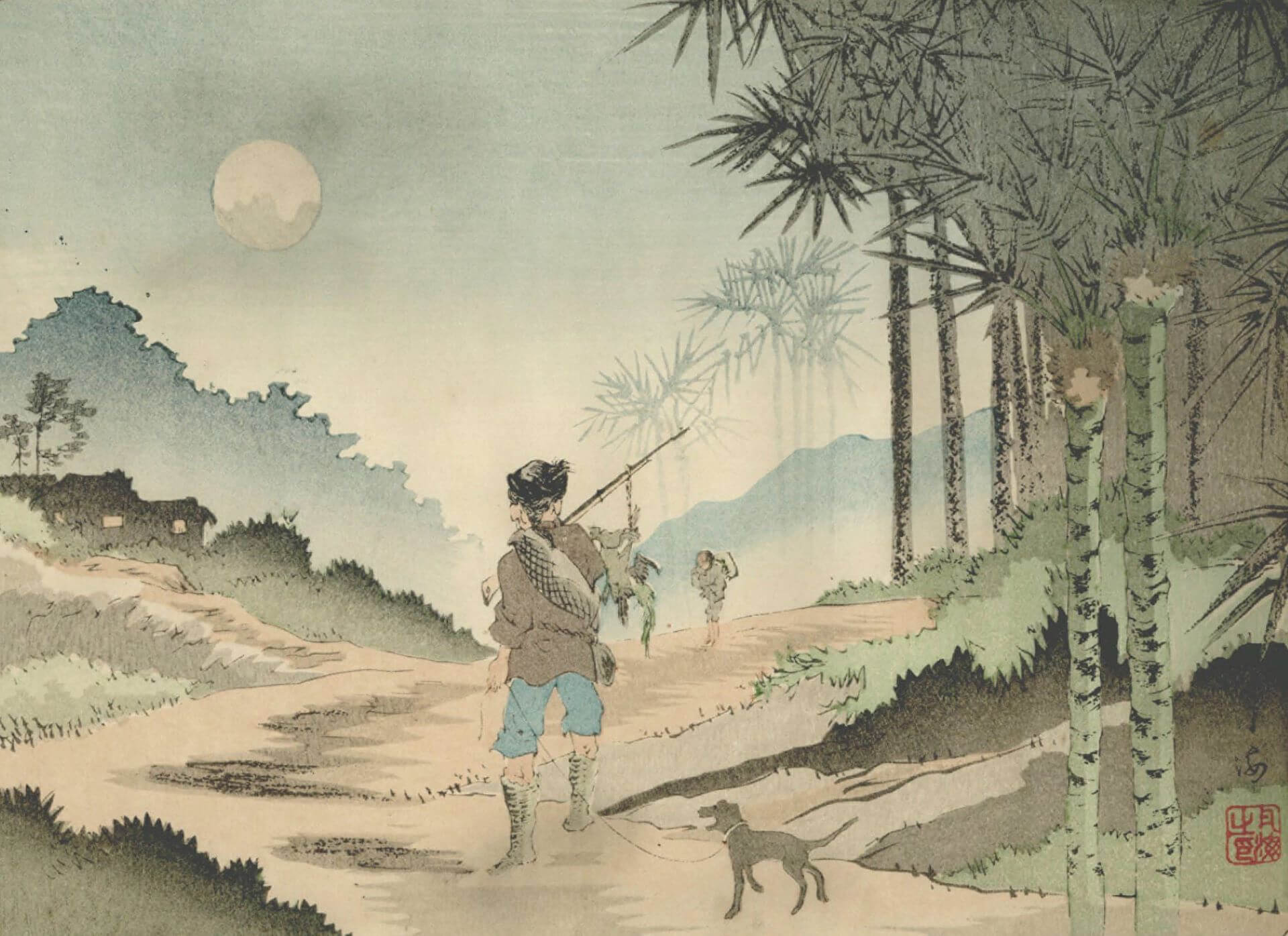 高橋月海，〈台湾名所之內葫蘆墩之月〉（《臺灣名所》，1907）
