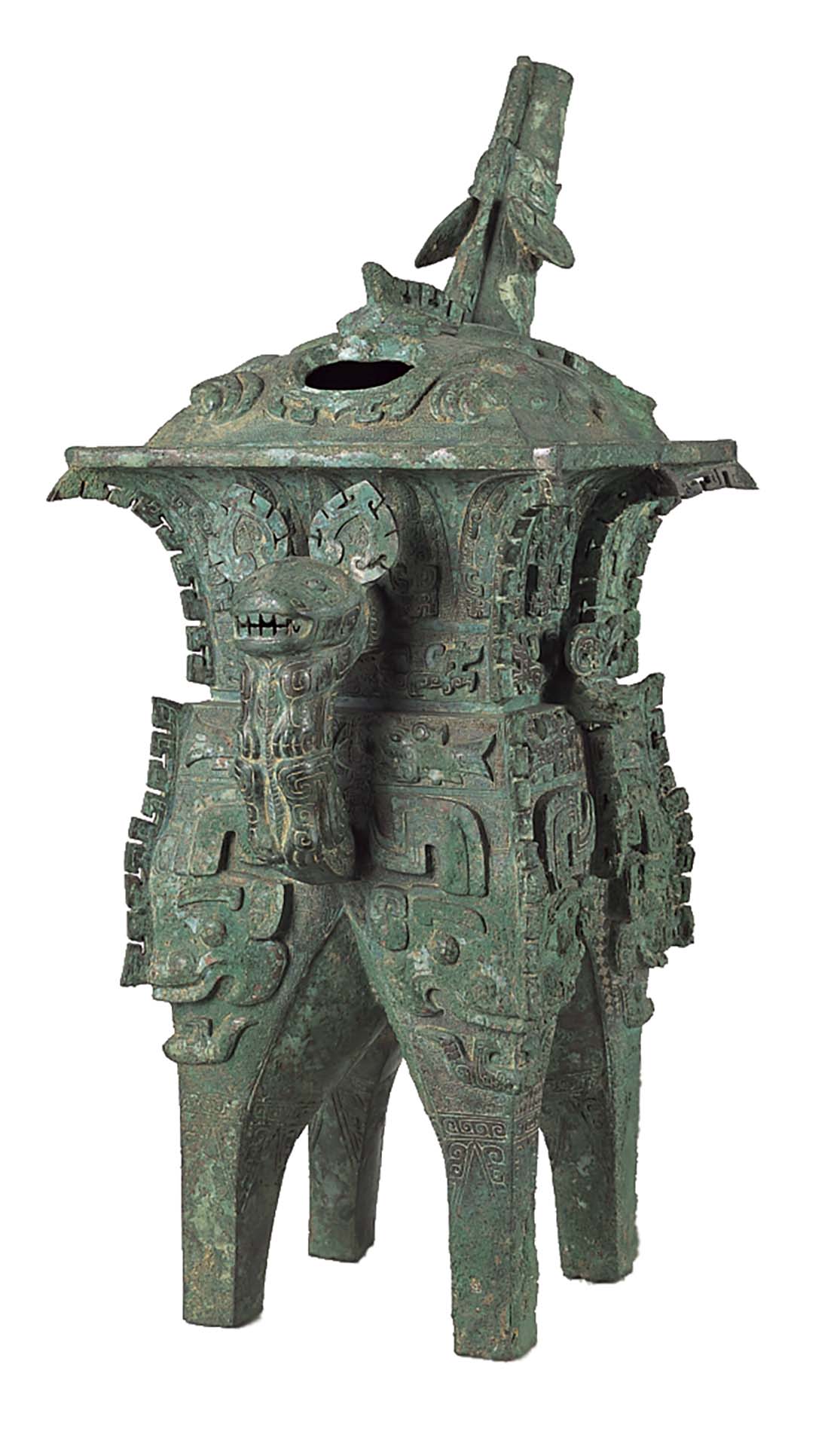 圖8 重要文化財 商〈饕餮紋方盉〉,高75公分,根津美術館藏(全期展出)。