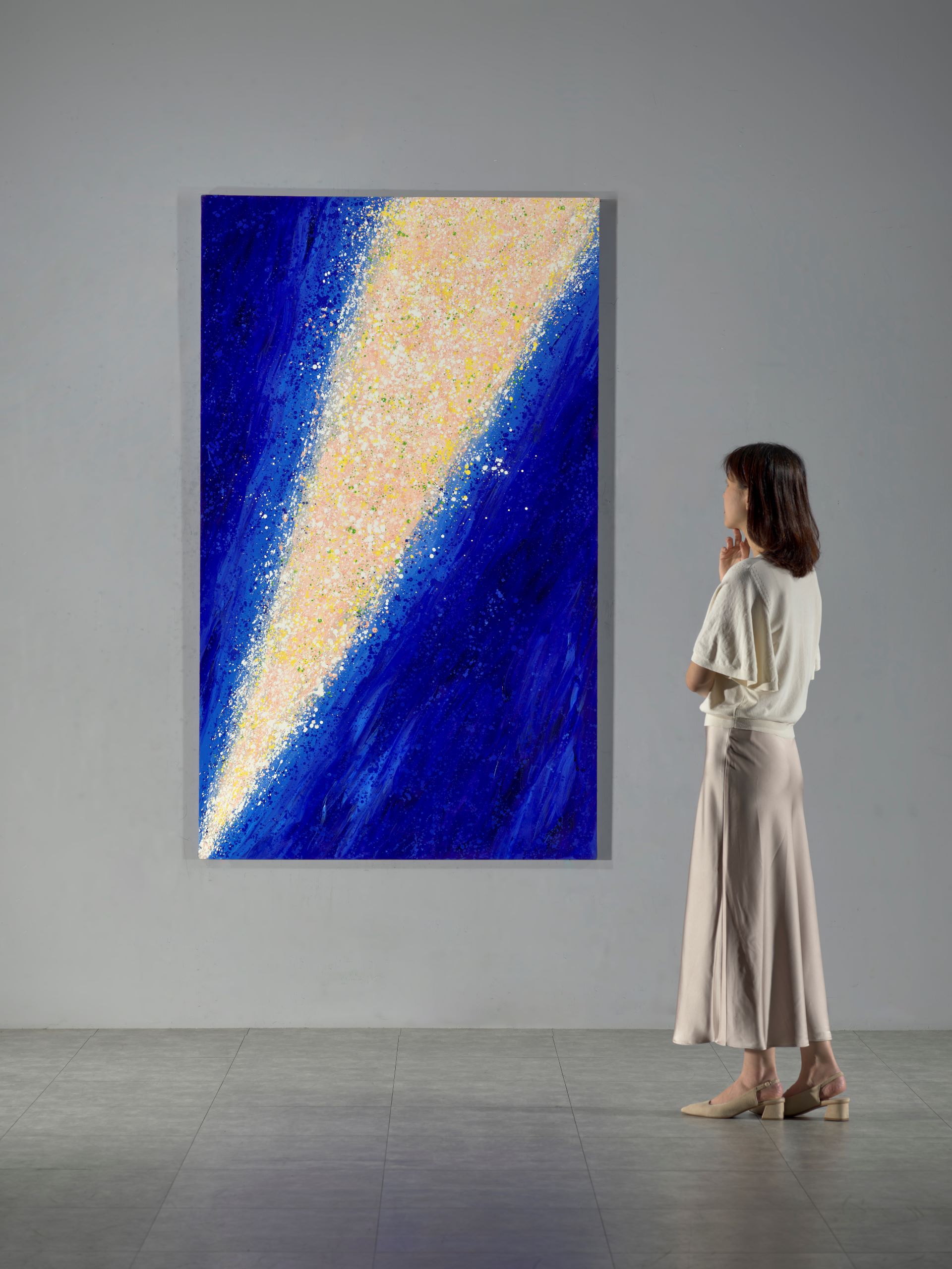 蕭勤《彗星-5》拍出203.6萬港元成交價。（邦瀚斯提供）
