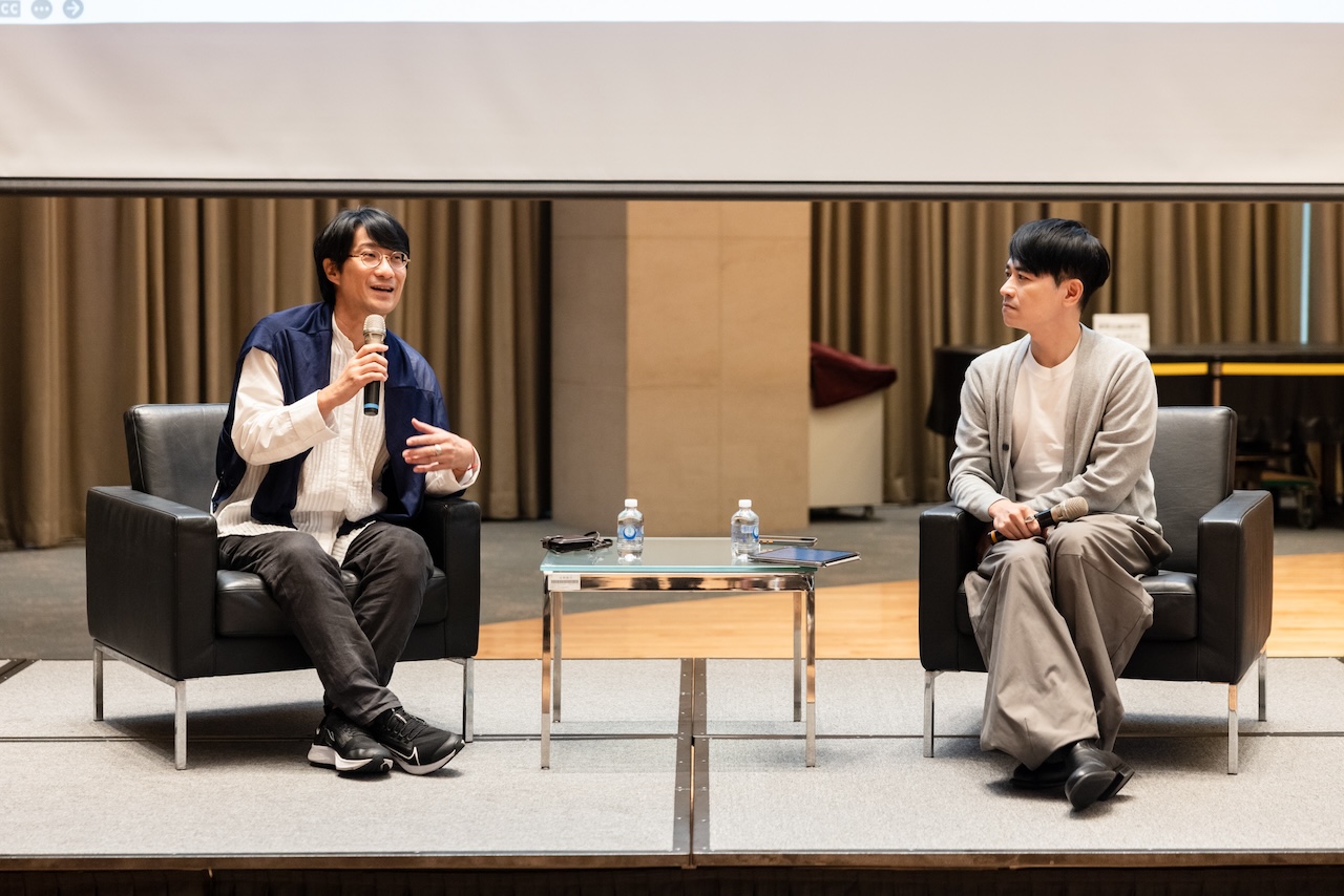 鄧富權與汪俊彥於講座現場。(台新銀行文化藝術基金會提供)