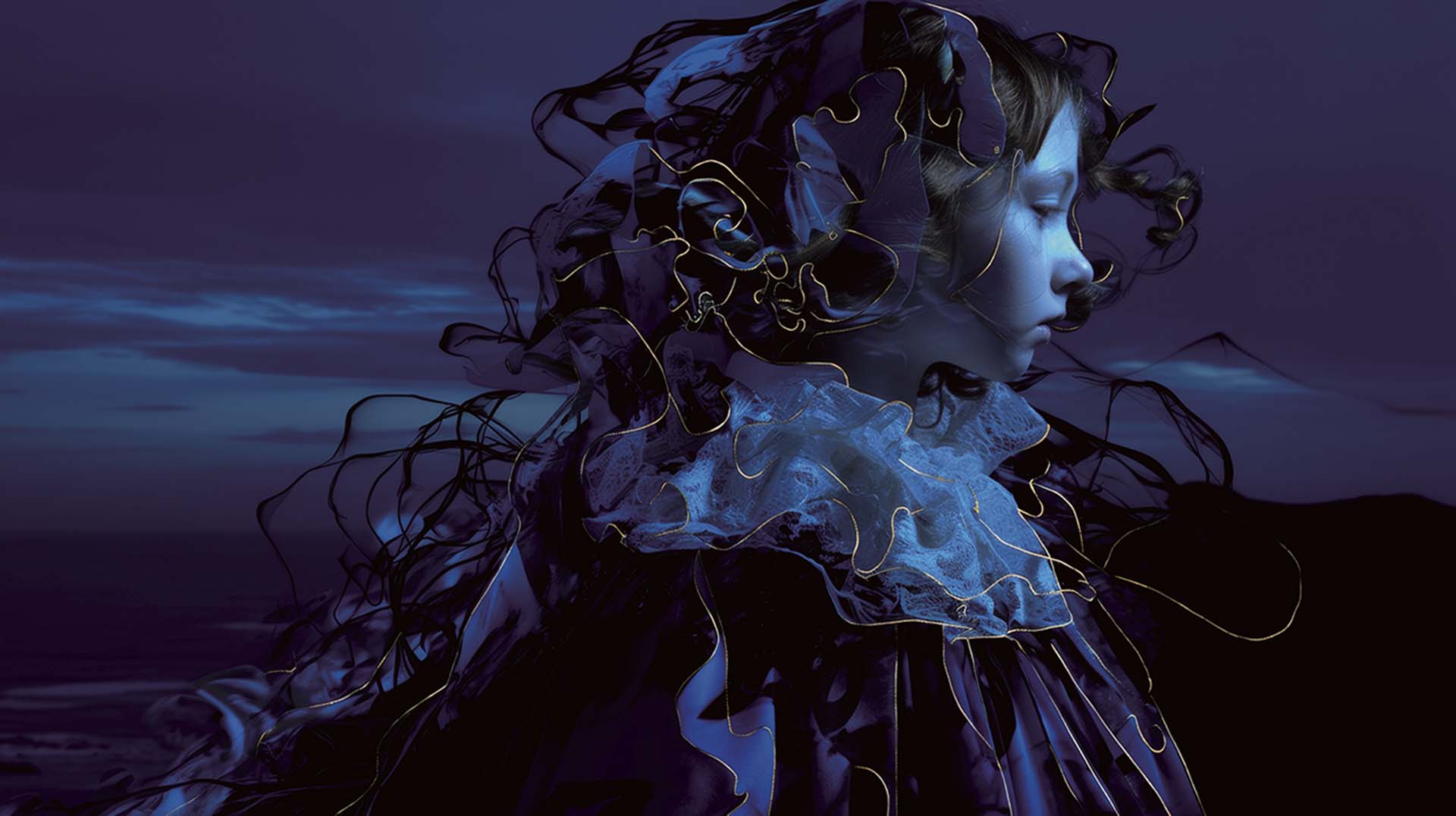 克萊兒．西爾弗（Claire Silver）作品《女兒》（Daughter），源自其 2018 年以藍色女孩（Qualia）進行的 GAN 實驗，於佳士得拍賣以 4.41 萬美元成交。（提供：CHRISTIE’S IMAGES LTD. 2…