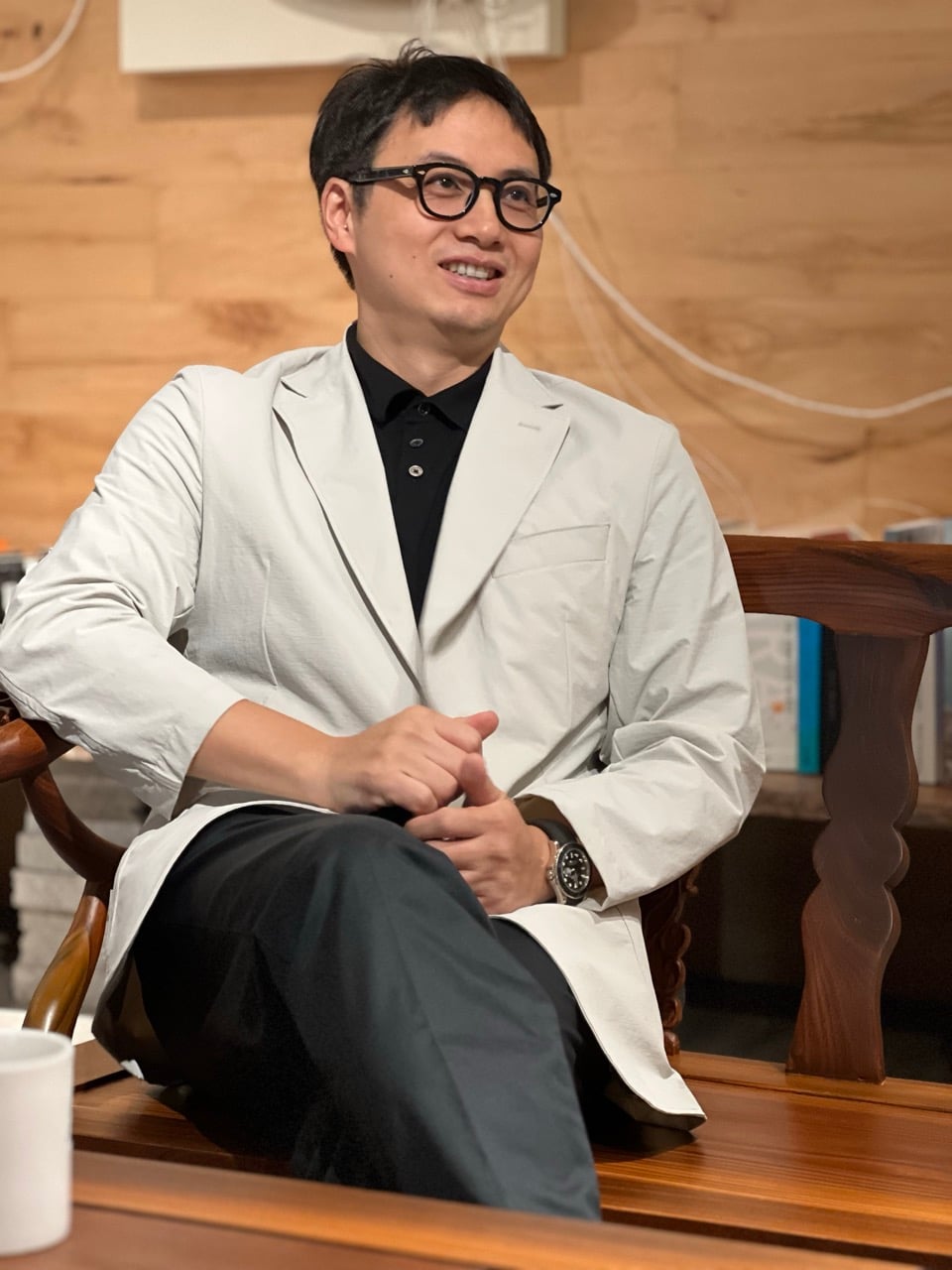 收藏家黃麟（Eric Huang）。（攝影：朱貽安）