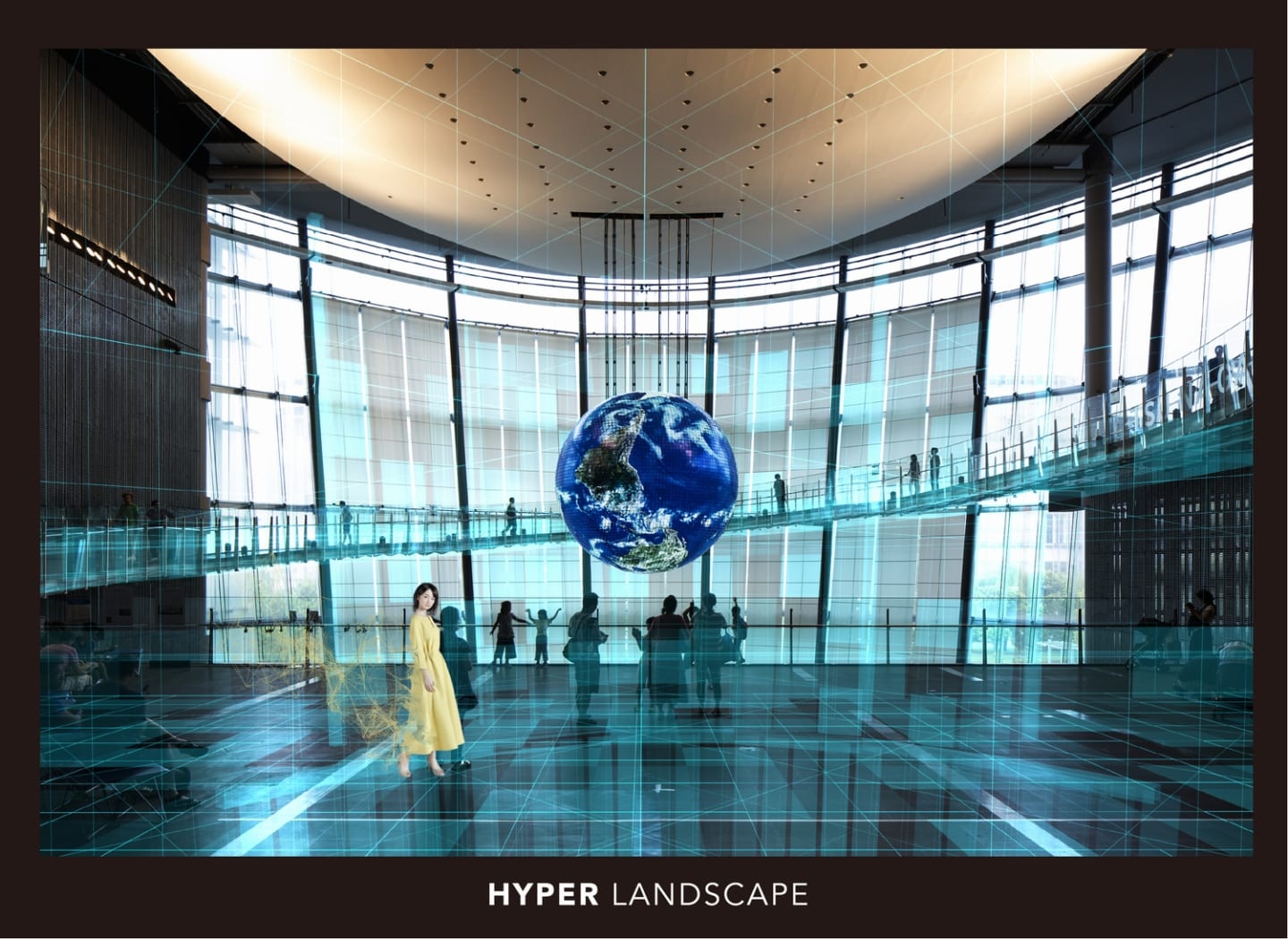 「Psychic VR Lab」於東京科學未來館 (Miraikan)舉辦「HYPER LANDSCAPE 」數位展覽。(網路資料)