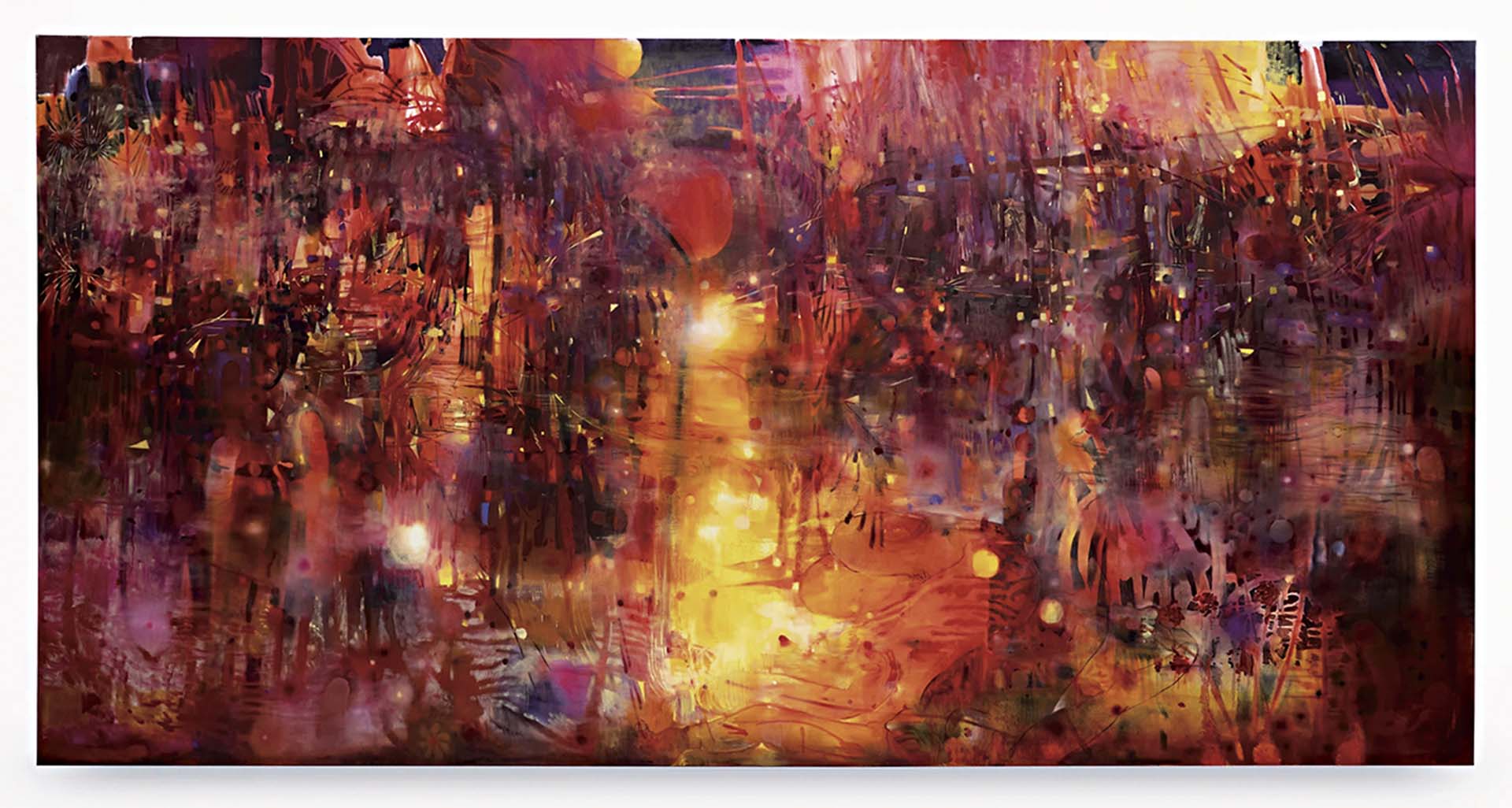 李黑地 | I’m Not Ready to be Born a Child Again 油彩、畫布 120×150 cm 2024（© 李黑地，Photo courtesy Pippy Houldsworth Gallery）