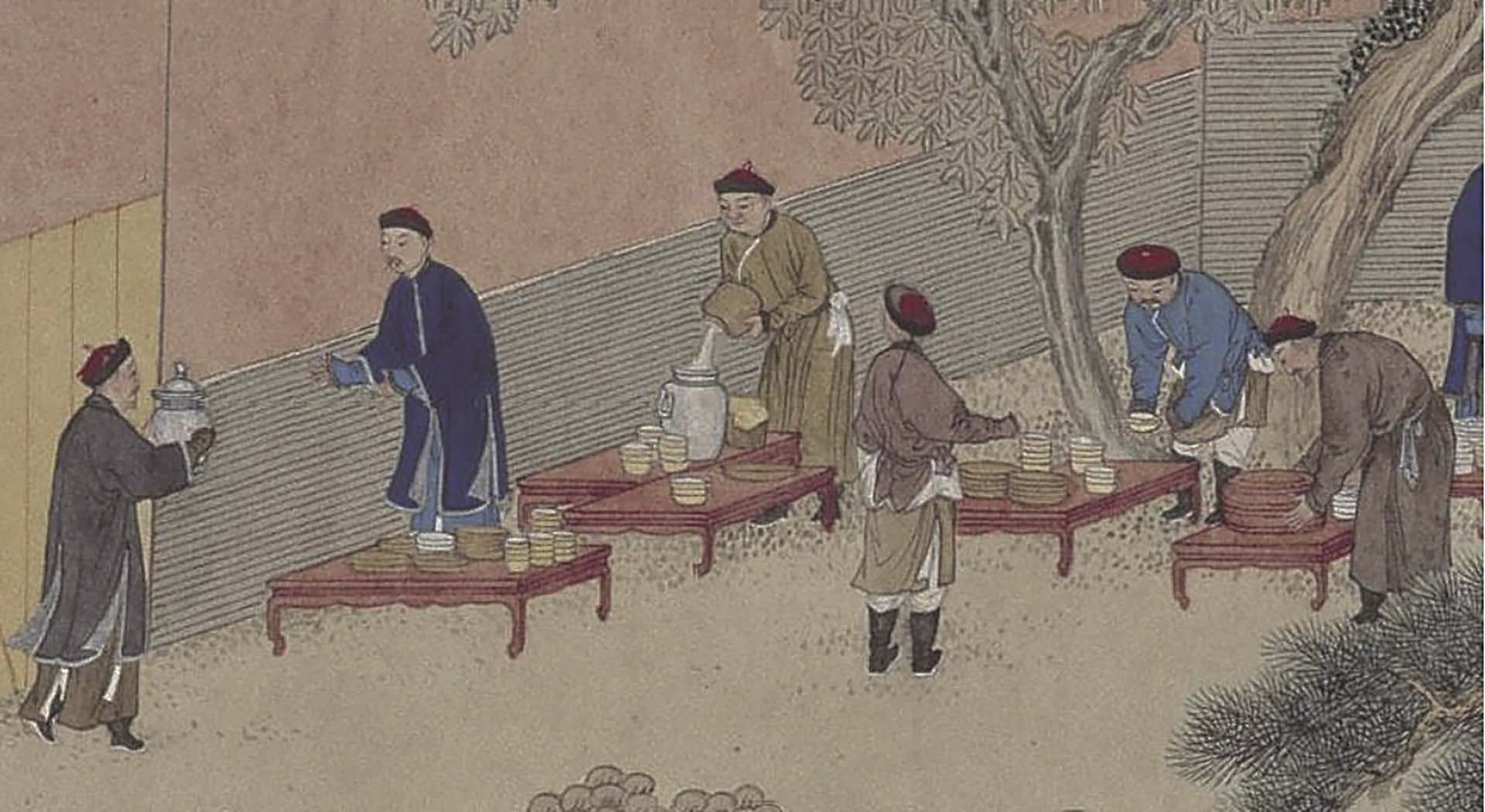 圖9 清 姚文翰〈紫光閣賜宴圖〉中的光祿寺與御茶膳房。