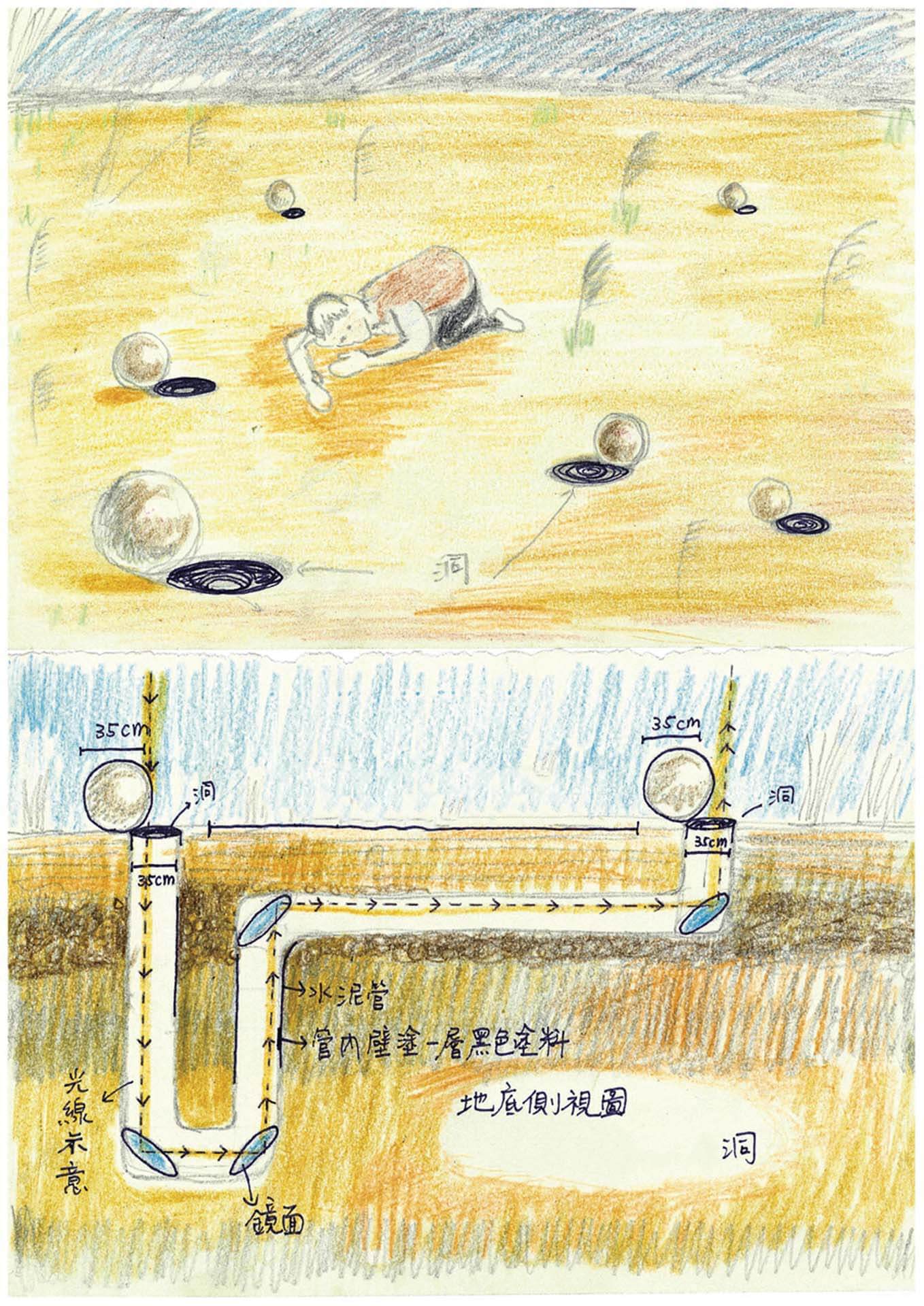 《無極》草圖。（王煜松提供）