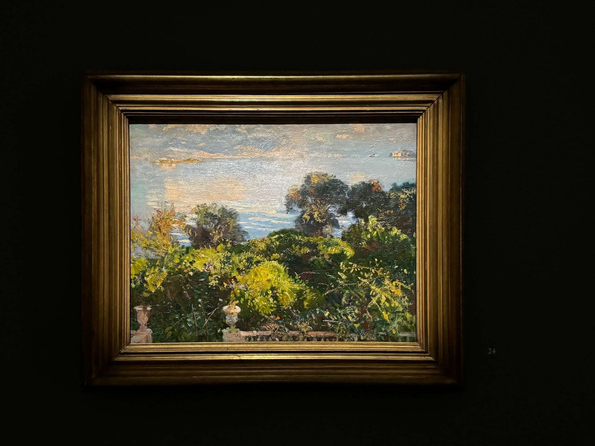 約翰・辛格・薩金特（John Singer Sargent）｜科孚島的橙樹（Oranges at Corfu） 油彩／畫布 55.9×71.1 cm 約1909年 （攝影／李京樺）