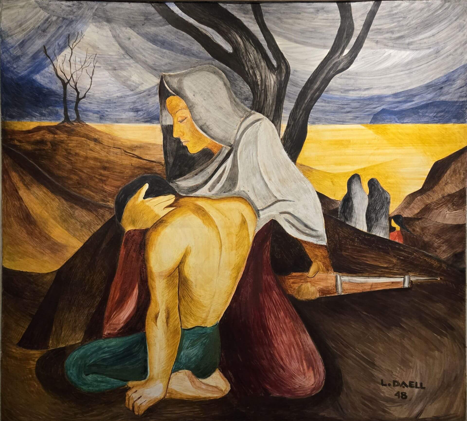 路易斯.達耶爾(Luis Dael)的《垂憐》(La Piedad,1948),哥斯大黎加美術館典藏。(攝影/高森信男)