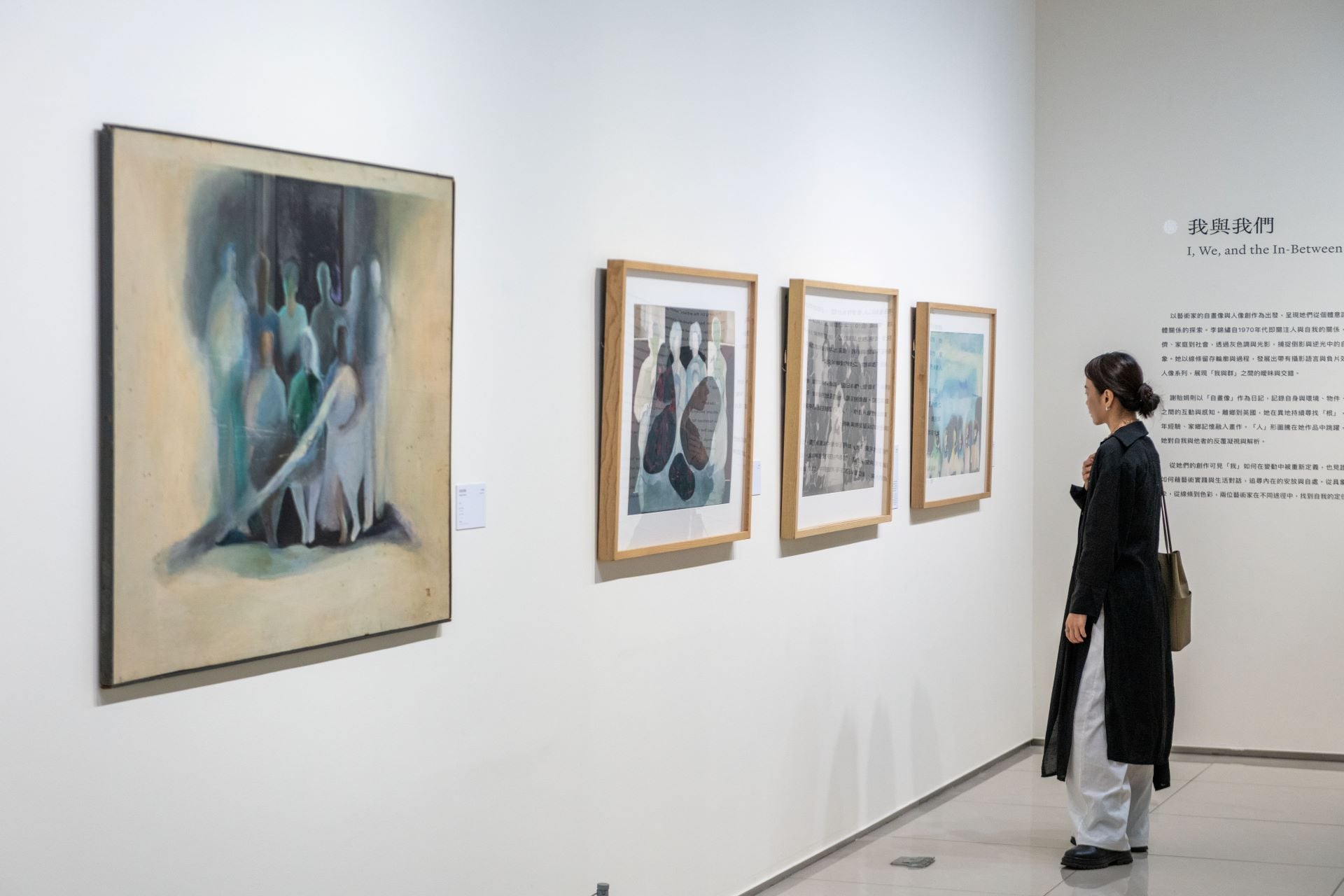 「Practice and Practice：李錦繡、謝貽娟與我」一樓展場一景。（嘉義市立美術館提供）