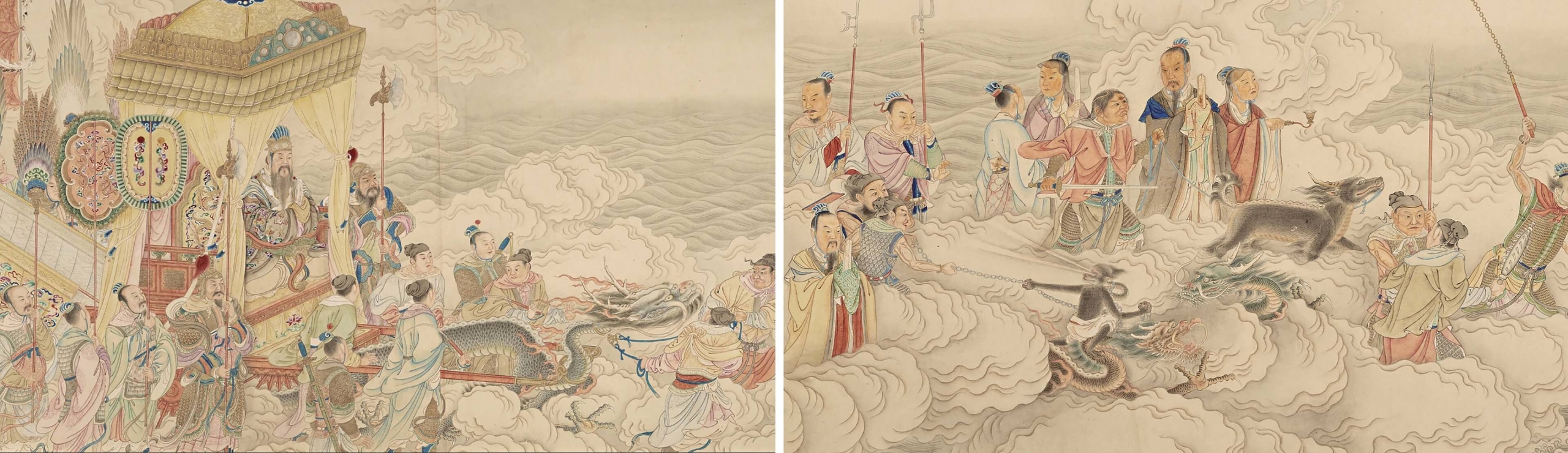圖10 清 賈全〈下元水官圖〉局部，羅浮宮藏。©GrandPalaisRmn (musée du Louvre). Mathieu Rabeau
