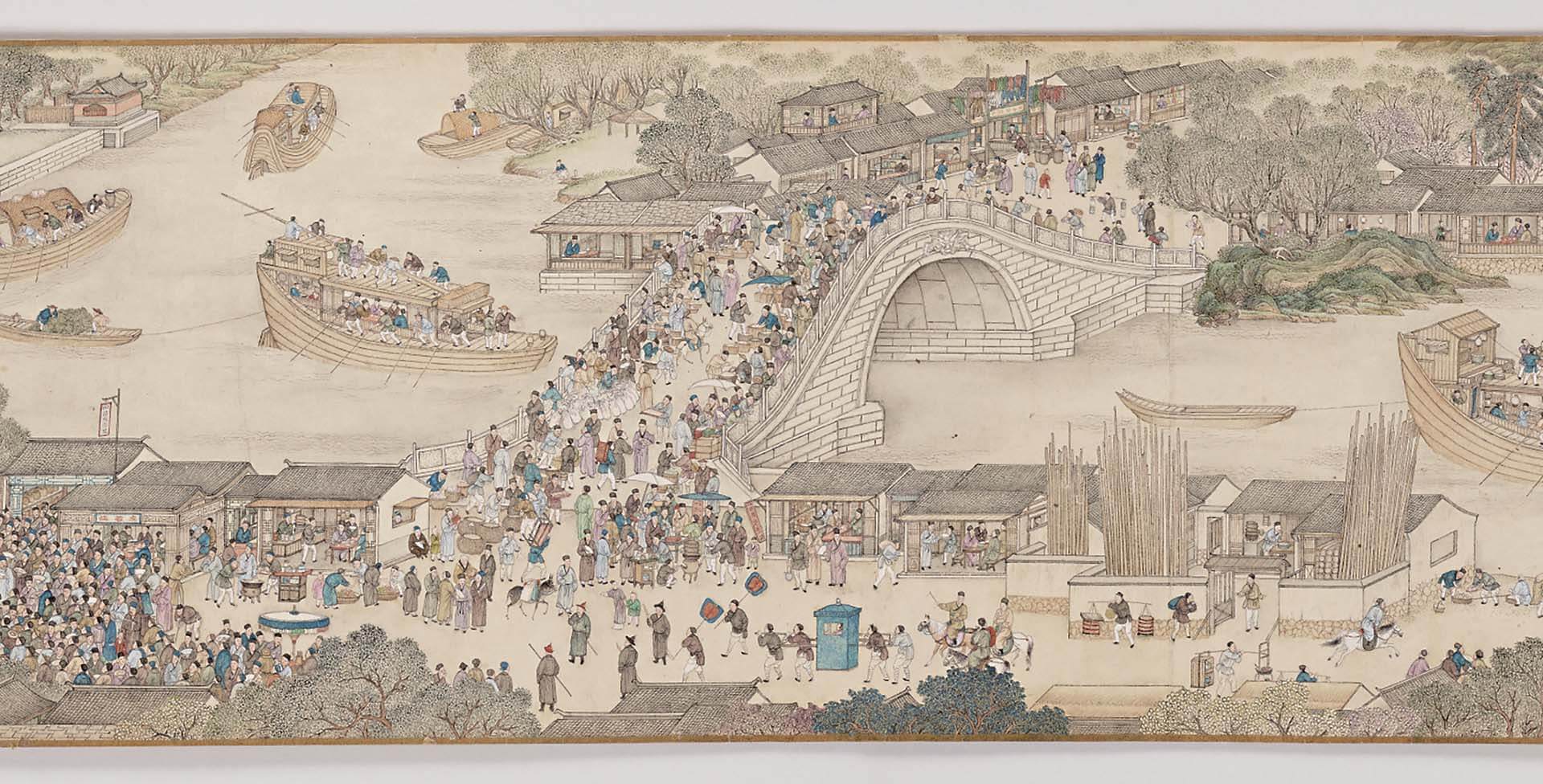 圖8 清 姚文瀚〈清明上河圖〉局部，羅浮宮藏。©GrandPalaisRmn (musée du Louvre). Mathieu Rabeau