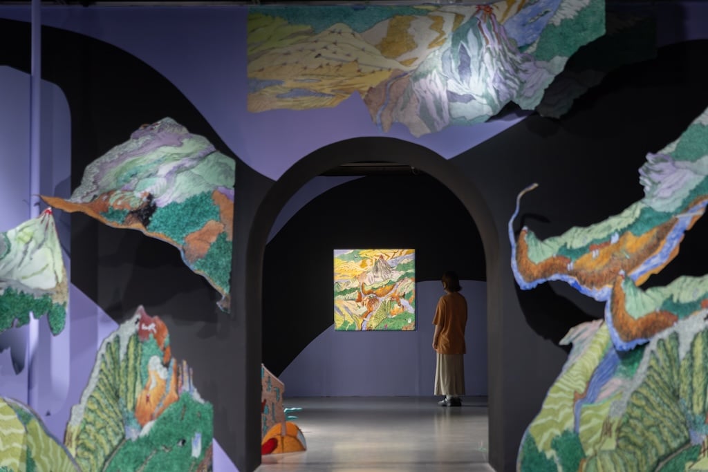 「彼得．庫克『山／市』個展」展場一隅。（台北當代藝術館提供，攝影／王士源）