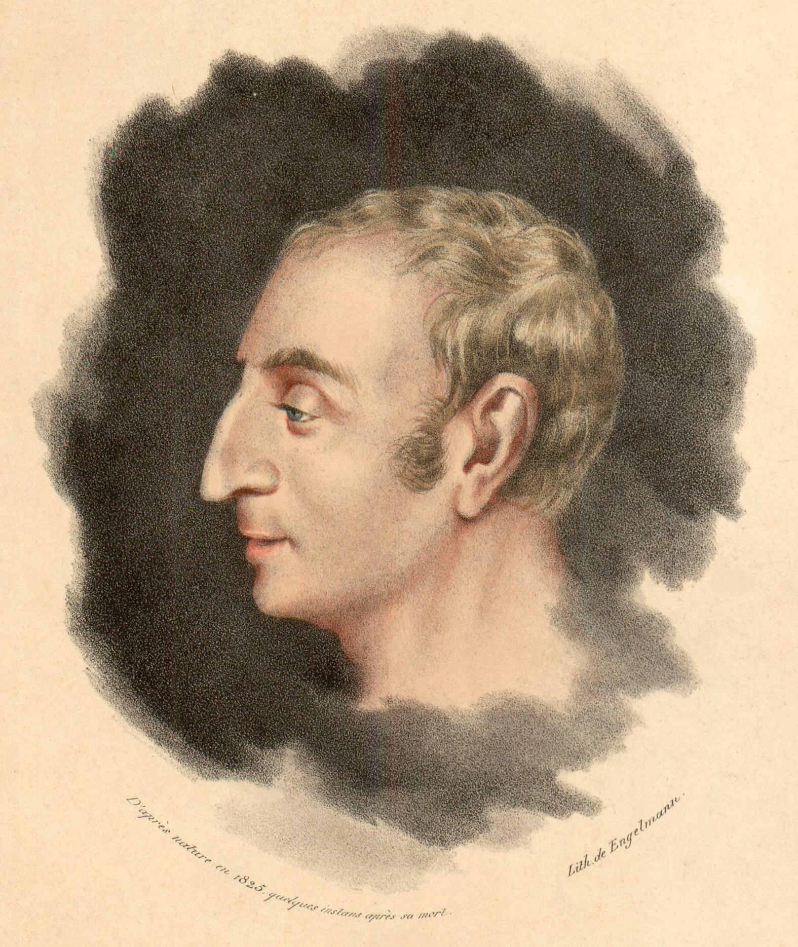 19世紀，由由Godefroy Engelmann繪製的亨利．德．聖西門肖像。（Public Domain）