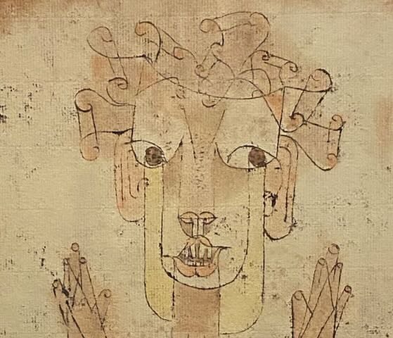 保羅克利，《新天使》，局部1920。（攝影／吳挺嘉）