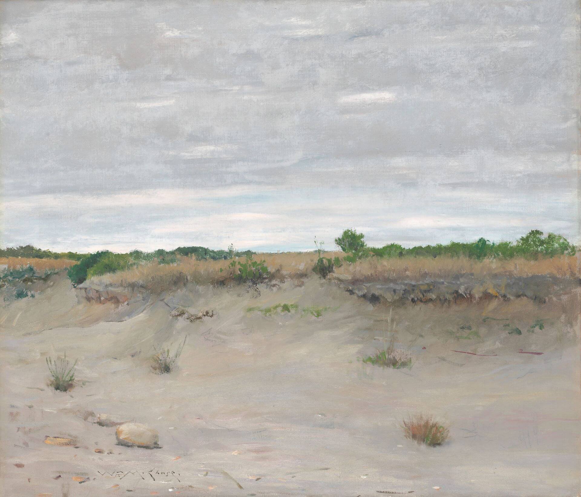 圖13 切斯（William Merritt Chase），《強風吹襲的沙地》（Wind-Swept Sands），1894，油彩畫布，87× 101.5公分，芝加哥藝術博物館（Art Institute of Chicago）藏。（維基百…