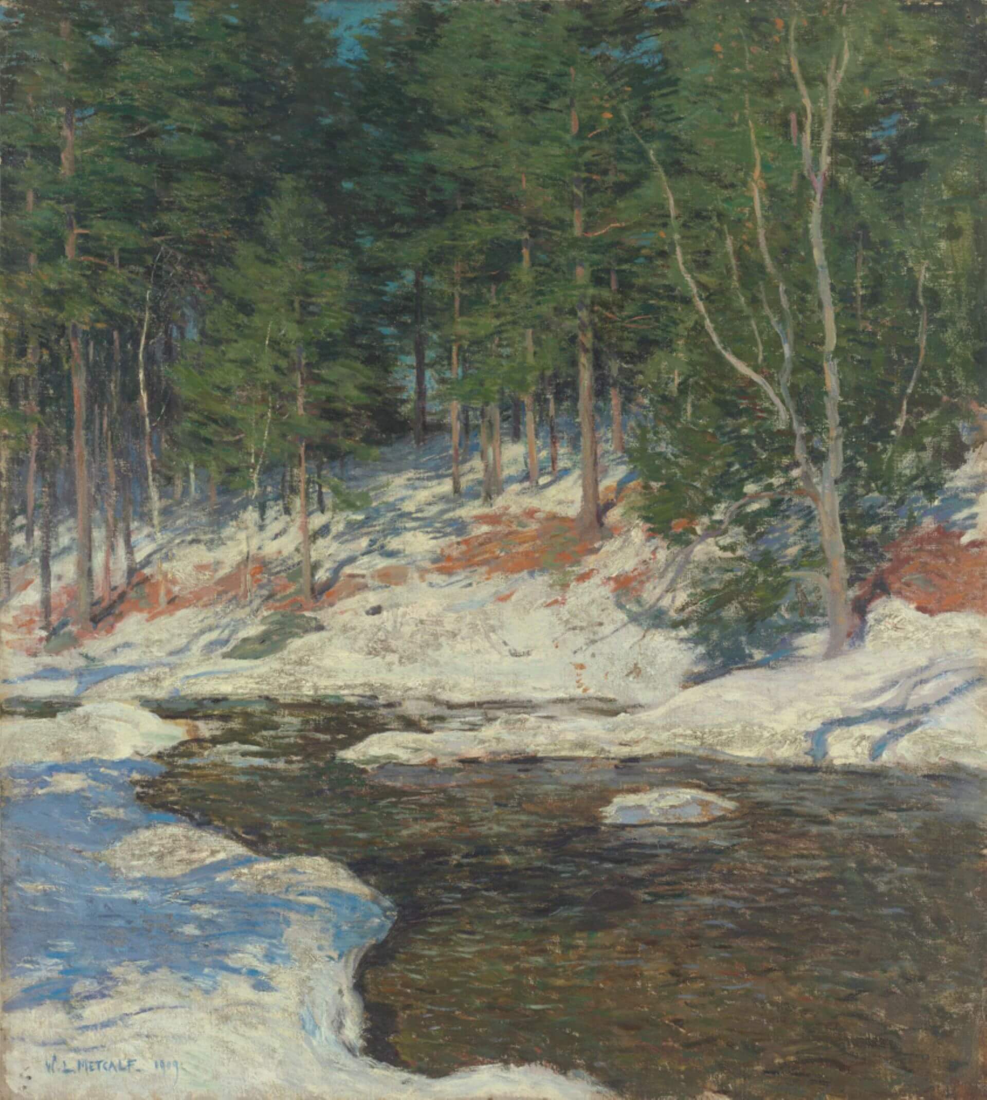 圖9 梅特卡夫（Willard Metcalf），《冰封》（Icebound），1909，油彩畫布，73.7× 66.4公分，芝加哥藝術博物館（Art Institute of Chicago）藏。（芝加哥藝術博物館典藏資料庫）